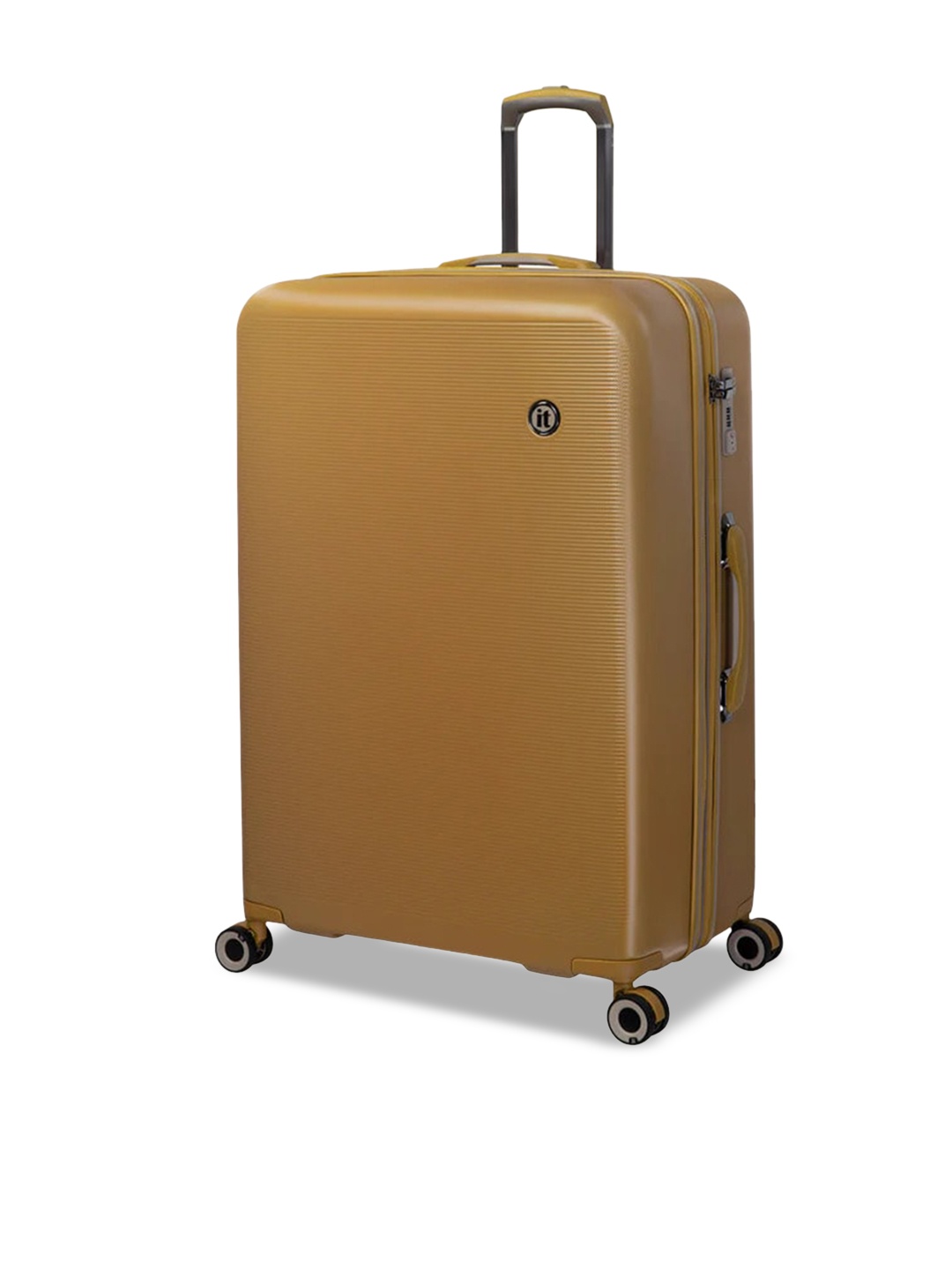 

IT luggage Rapidity Textured 28 inches Hard-Sided Cabin Trolley Suitcase, Gold