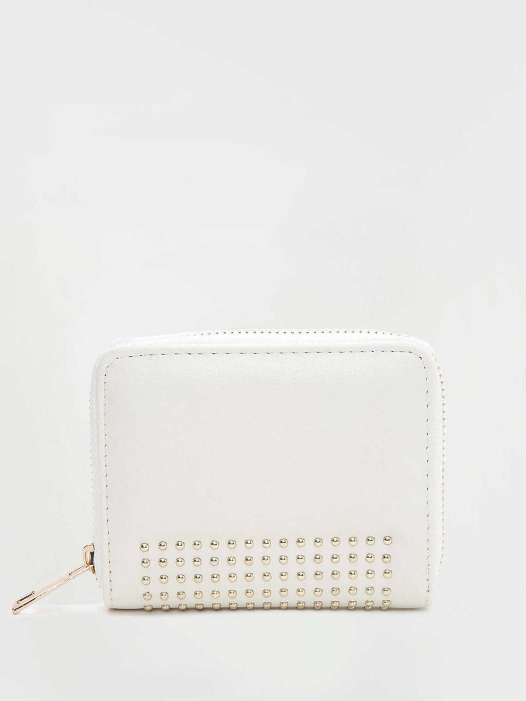 

max Women Textured Zip Around Wallet, Off white