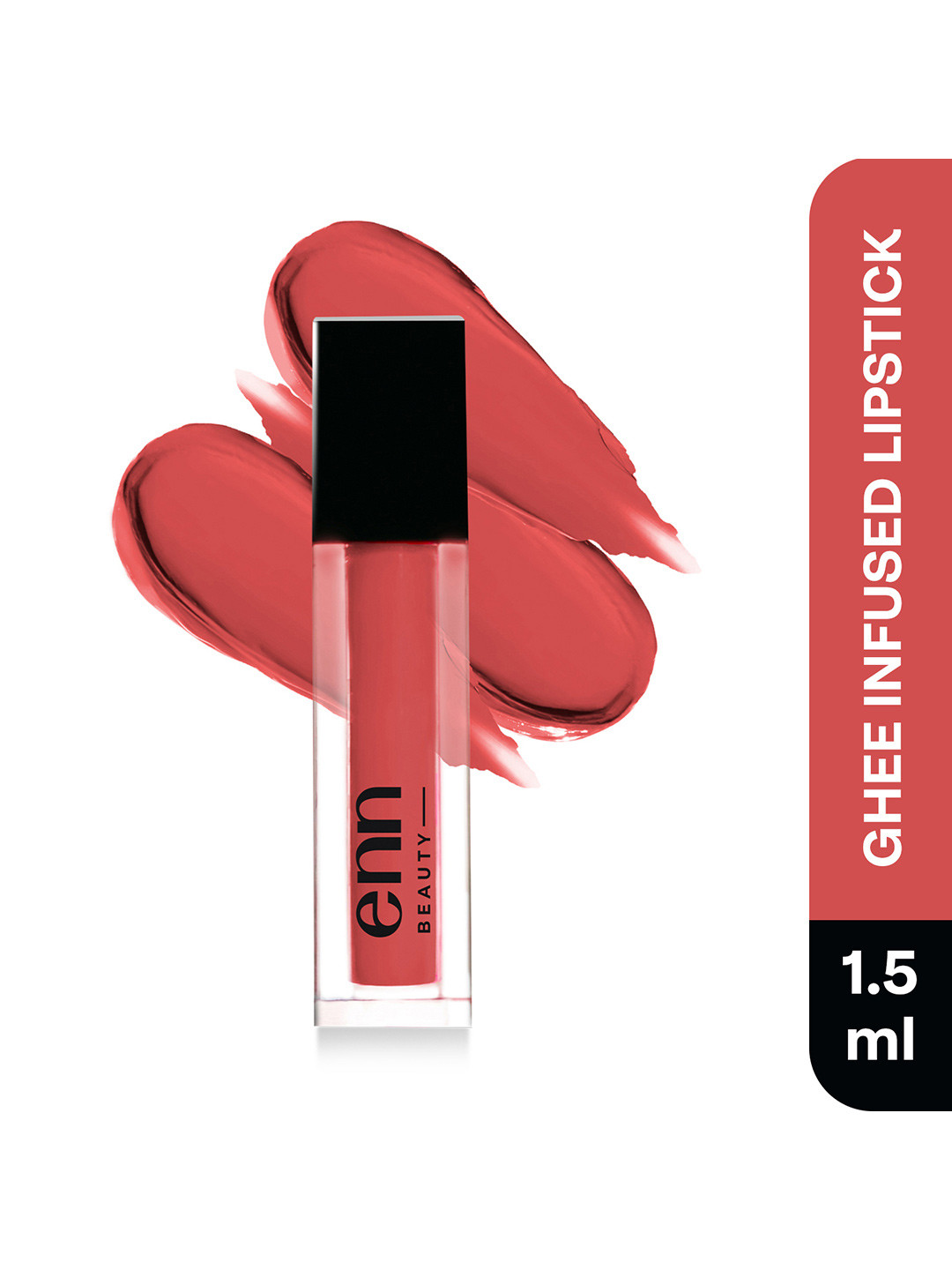 

ENN Smudge Proof & Long Lasting Semi-Matte Liquid Lipstick with Ghee 1.5ml - Coral Cooler, Peach