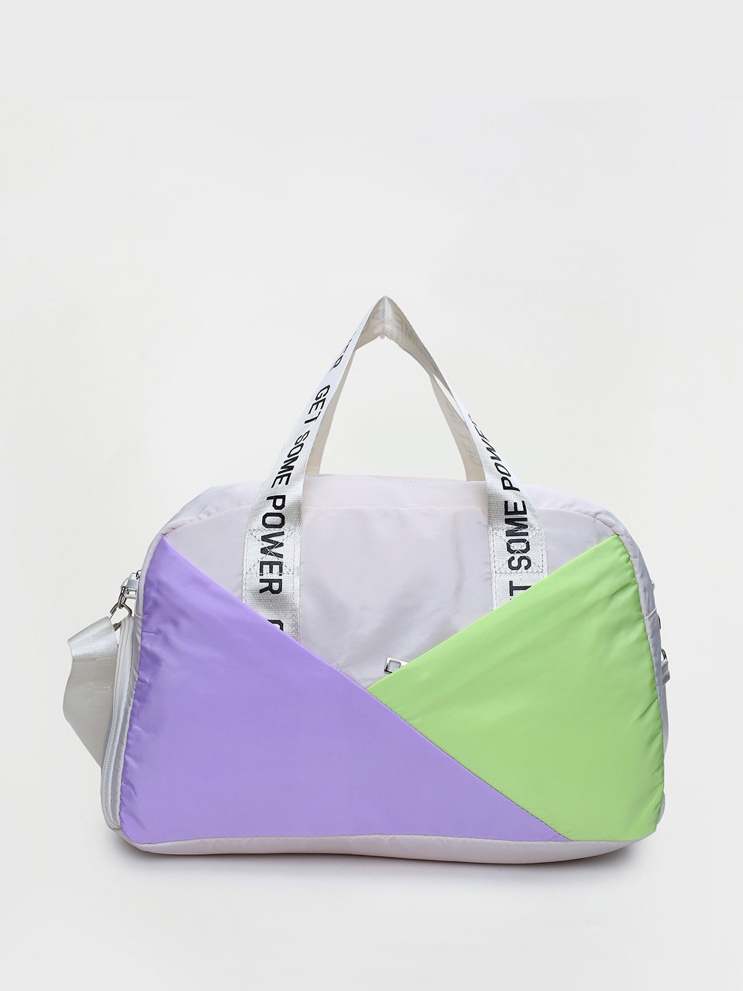 

max Women Colourblocked Duffel Bag, Lime green