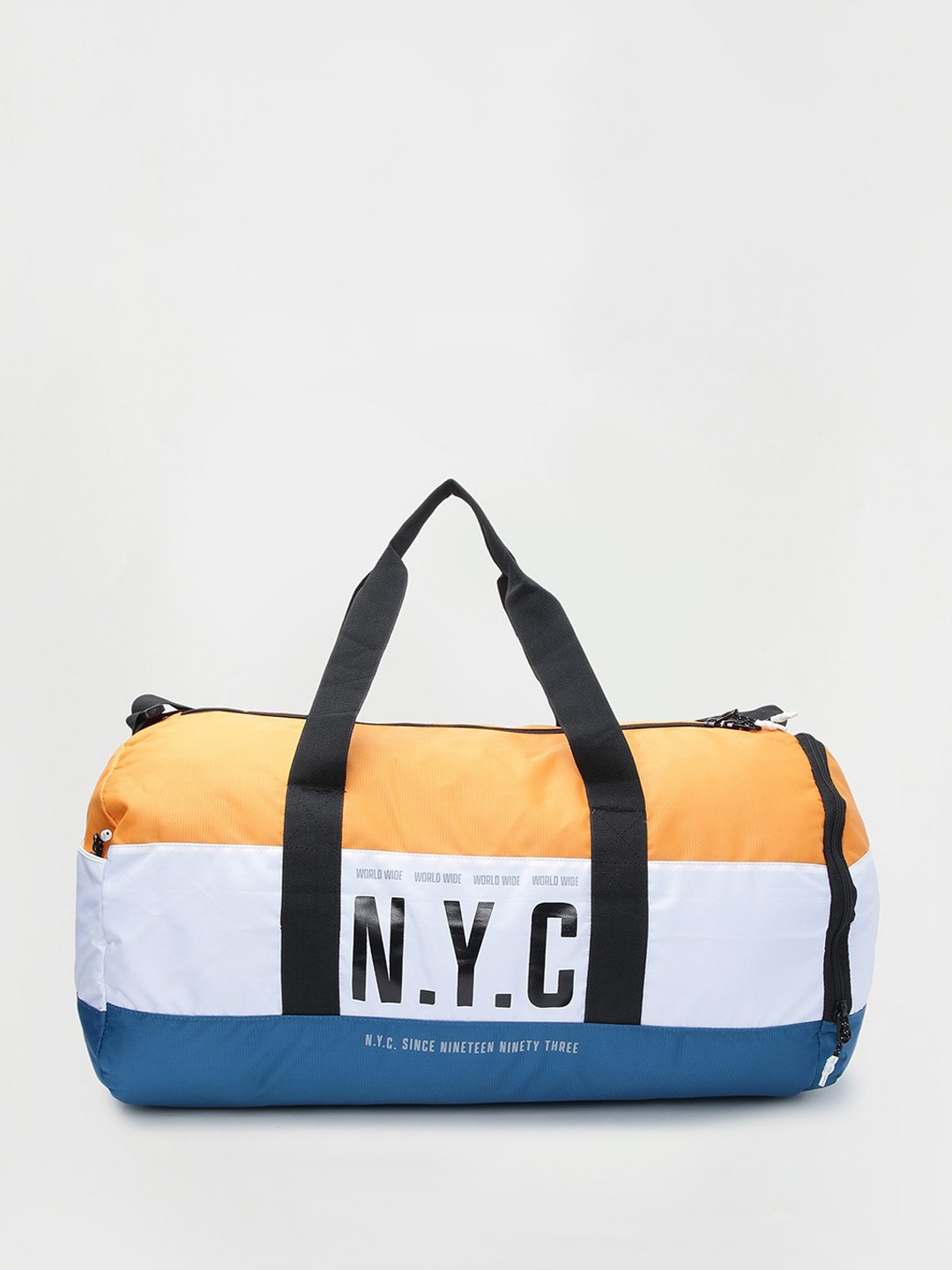 

max Men Colourblocked Duffel Bag, Orange