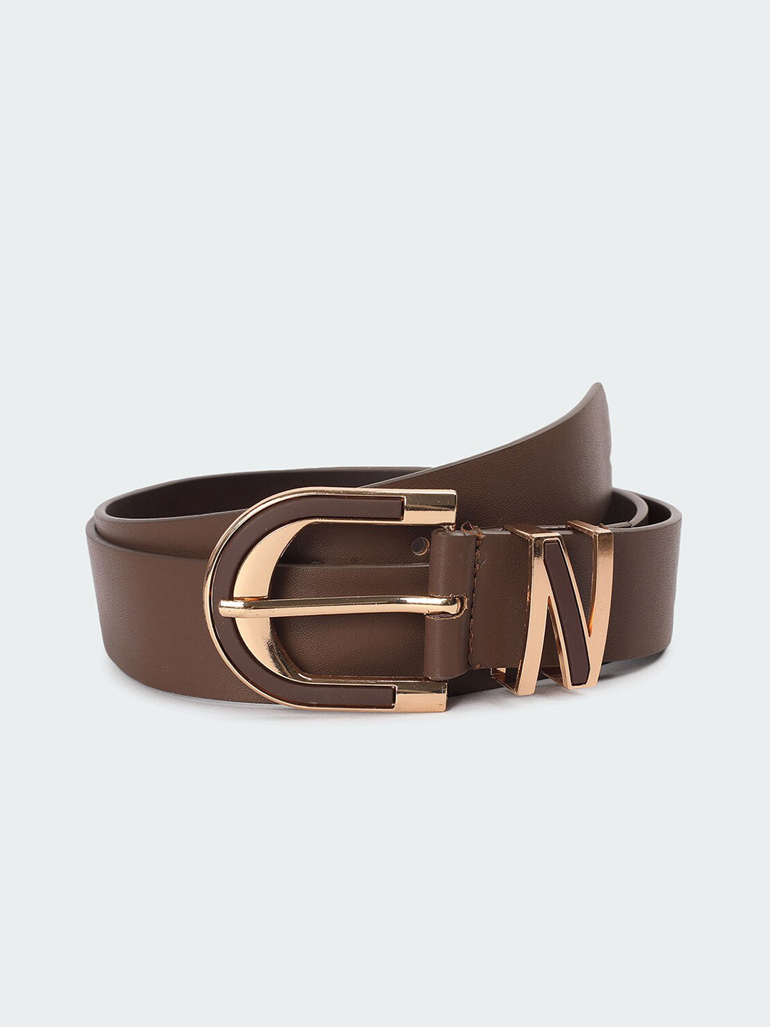 

max Women Textured Wide Belt, Brown