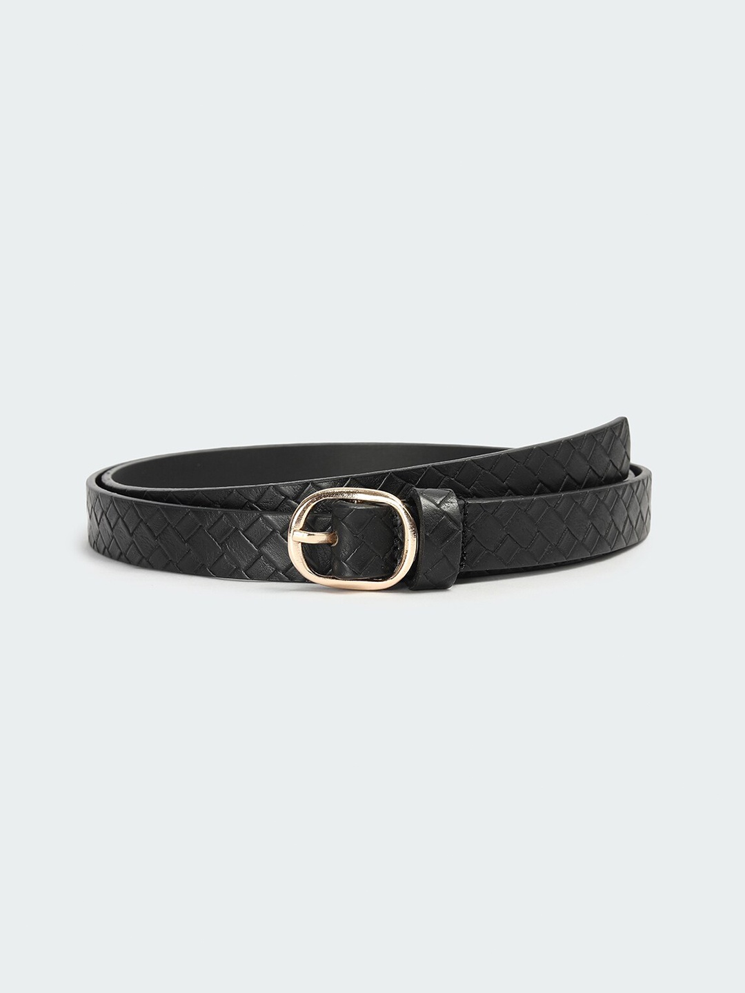 

max Women Textured Slim Belt, Black