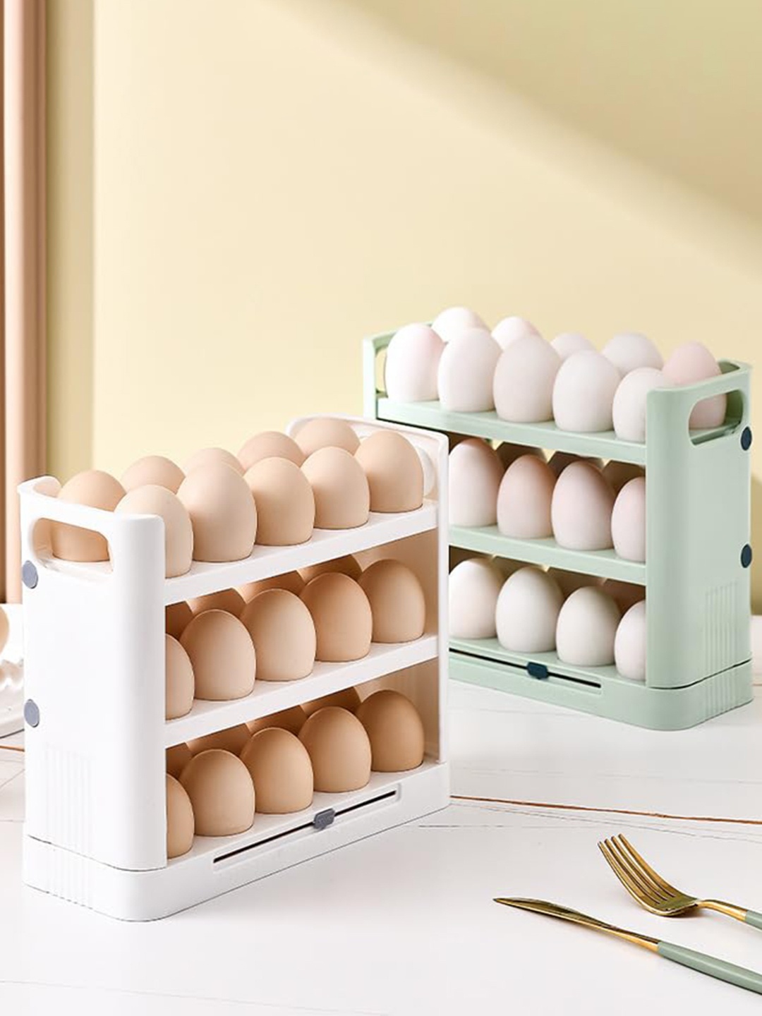

HomeCloud Green 3 Layer Flip Egg Holder