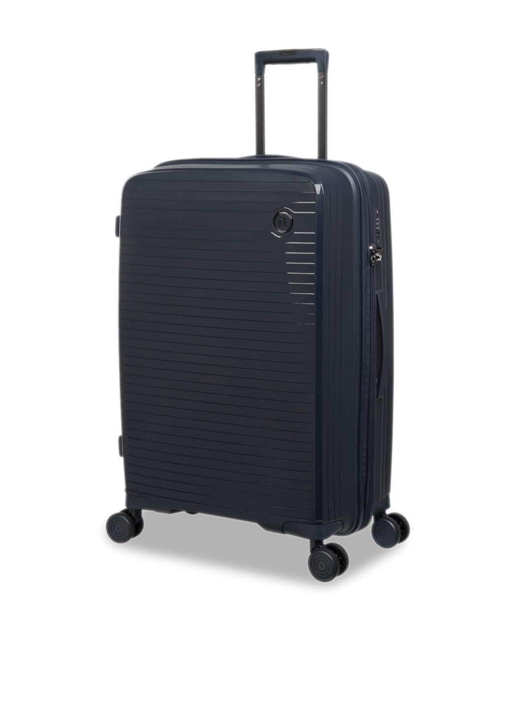 

IT luggage Spontaneous Striped Hard-Sided Medium Trolley Suitcase-50L, Blue