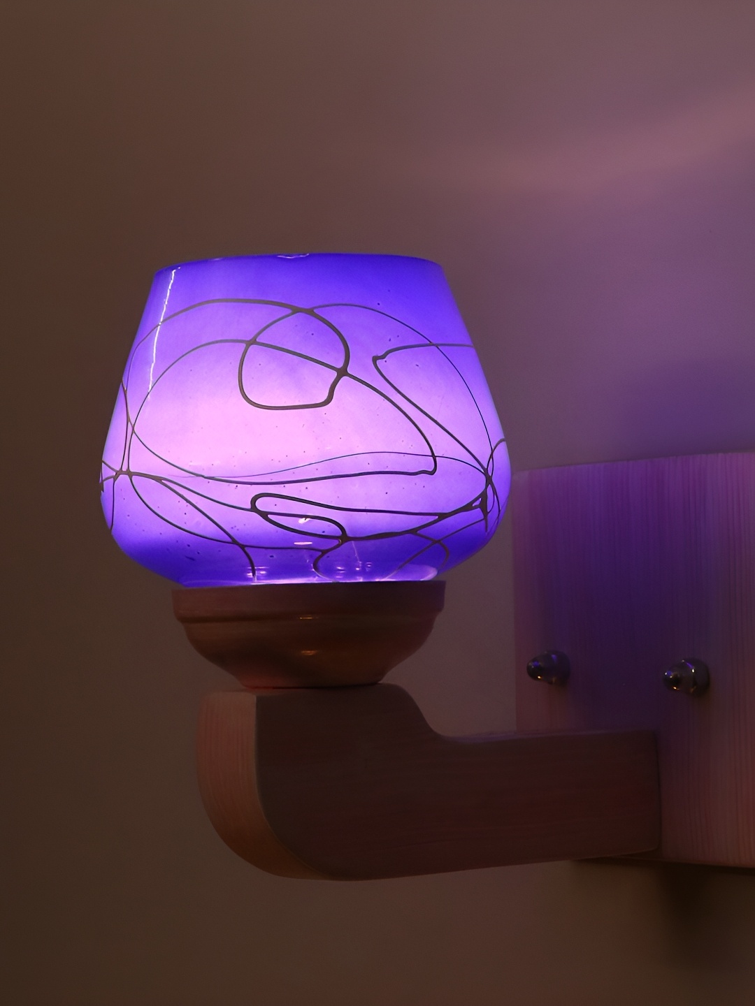

Afast Blue & White Glass Textured Contemporary Wall Lamp