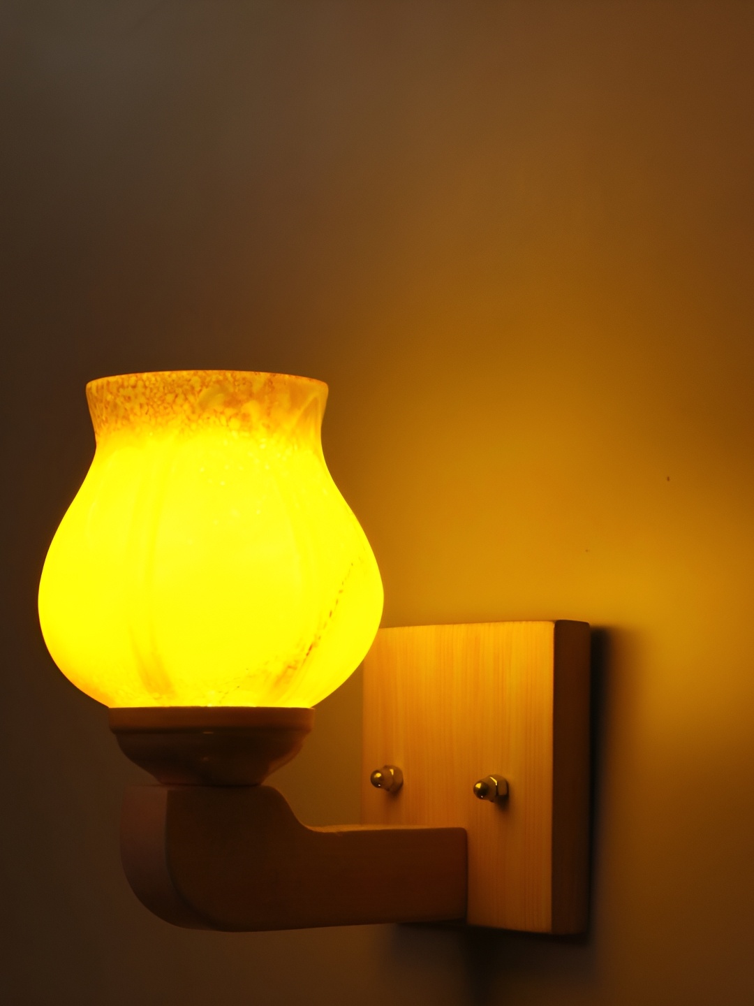 

Afast Yellow Glass Wall Lamp