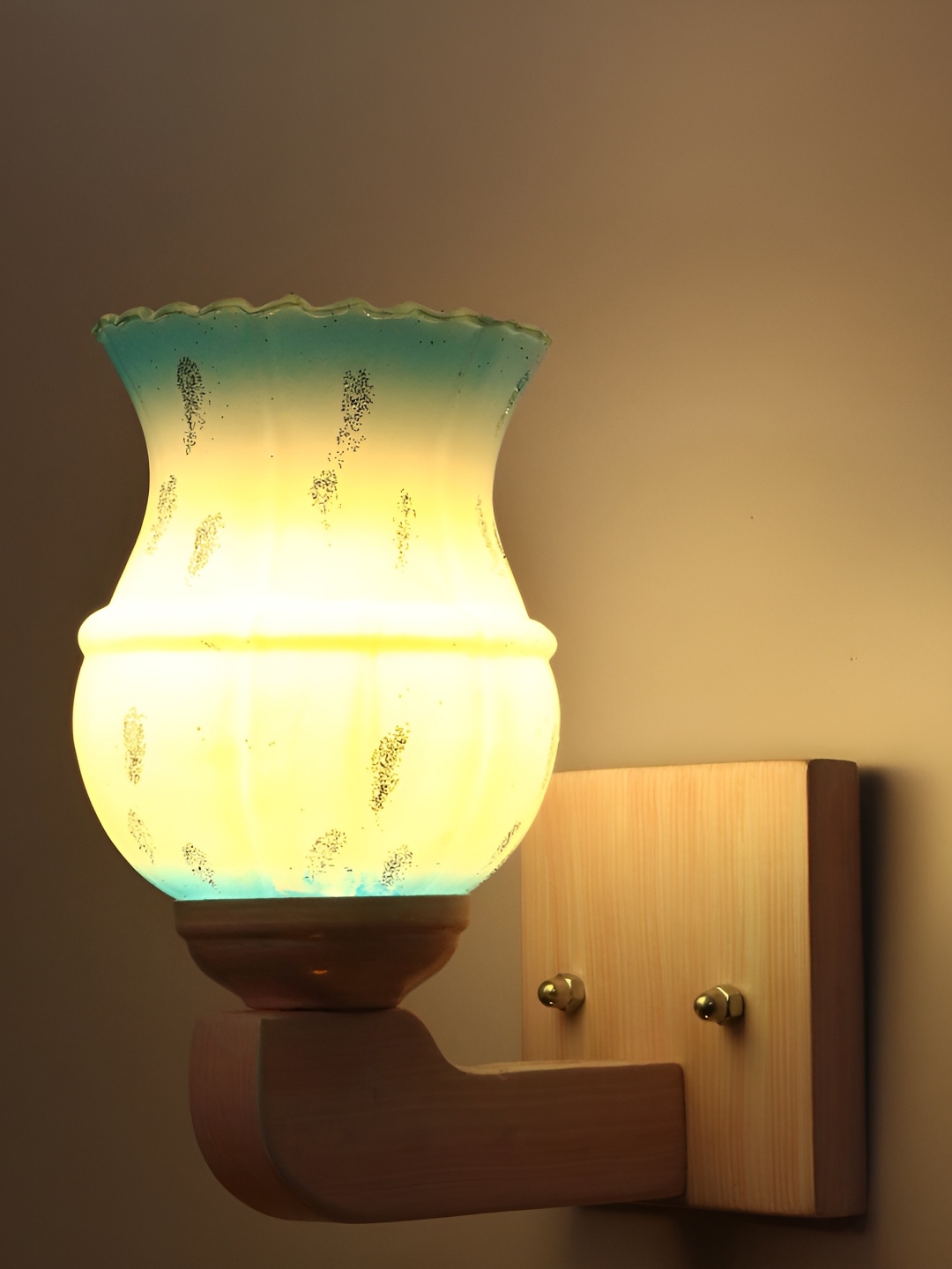 

Afast Blue White Glass Contemporary Textured Wall Lamp