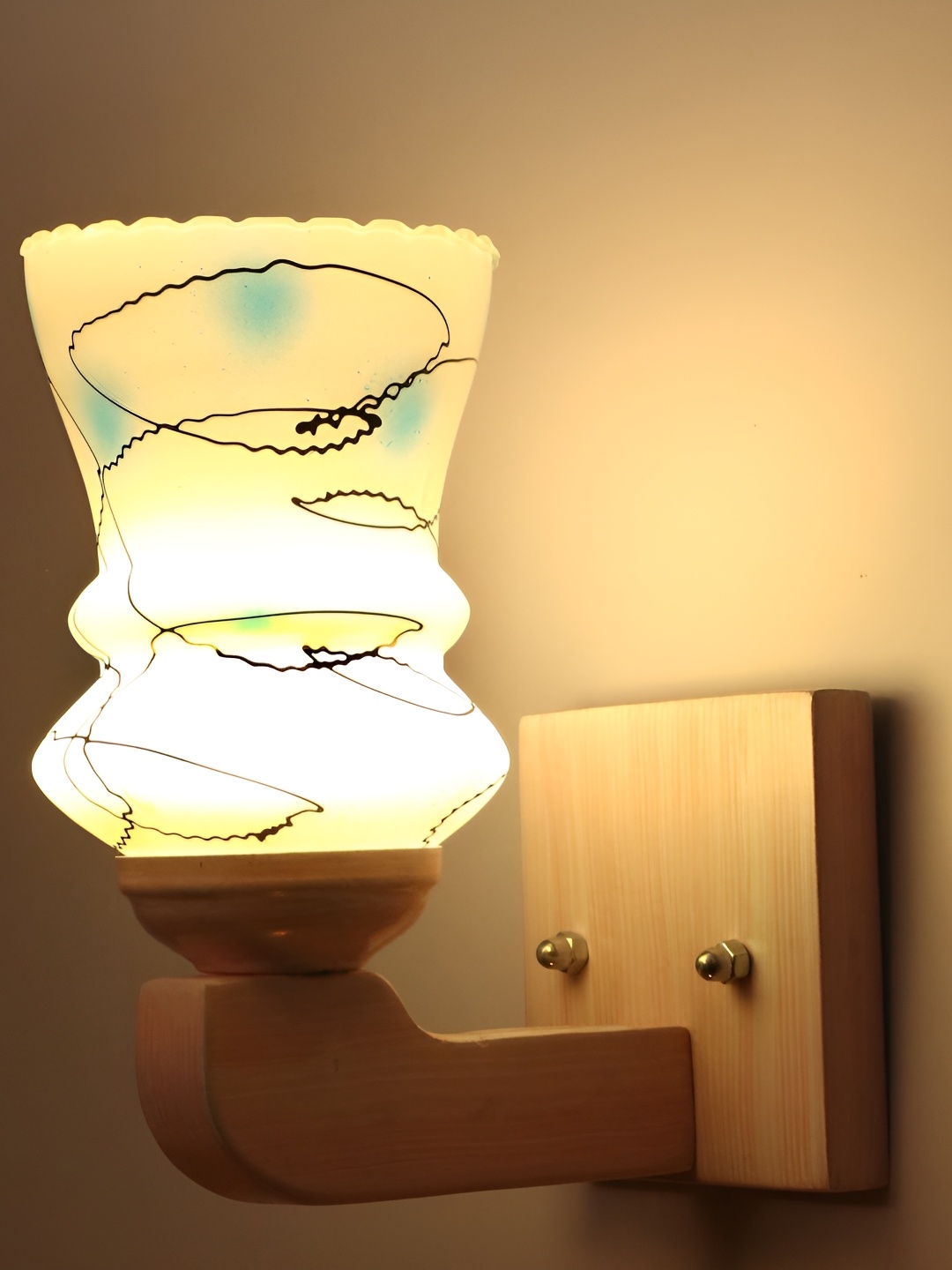 

Afast White & Blue Glass Textured Contemporary Wall Lamp