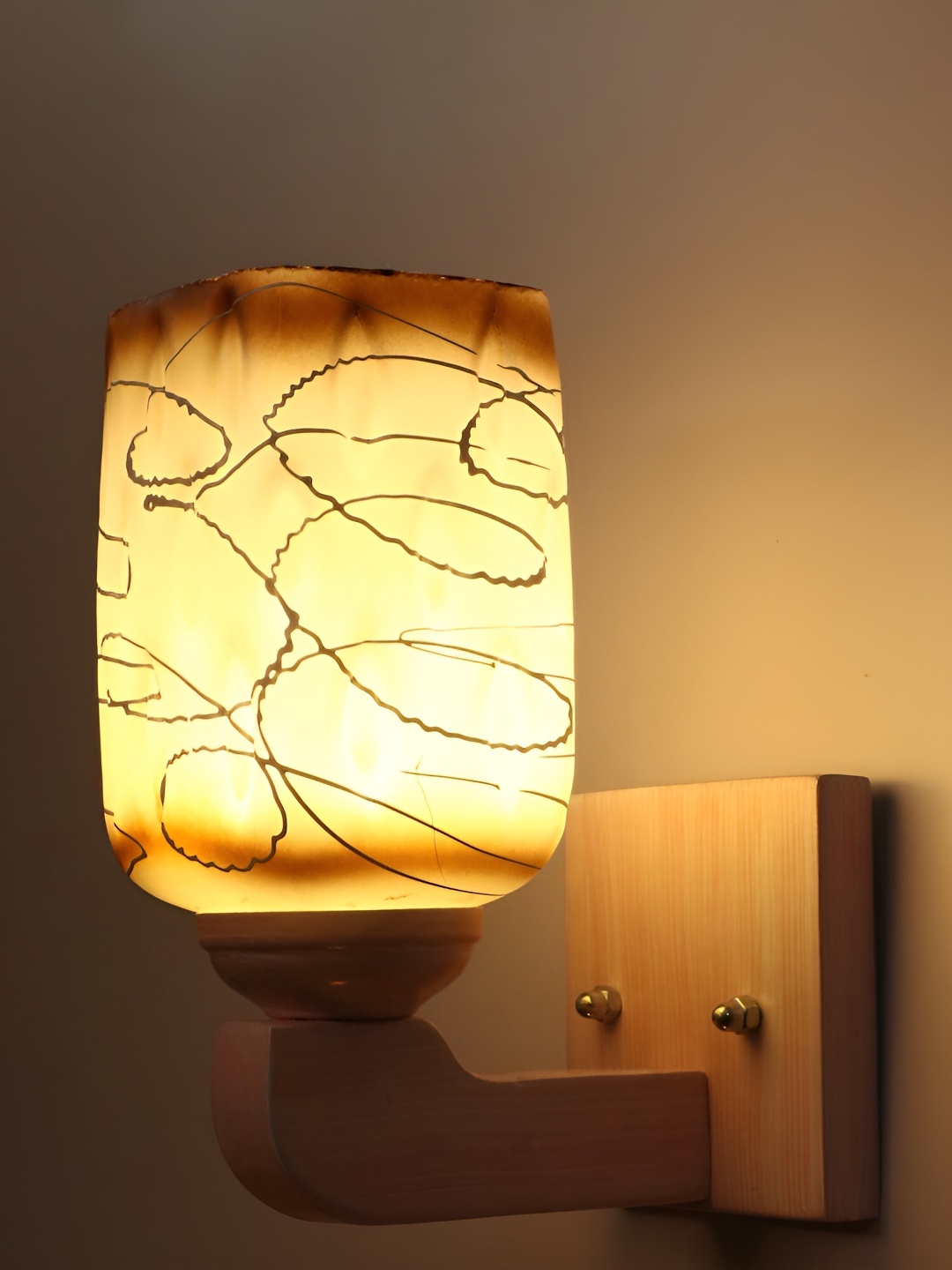

Afast White Cylinder Glass Wall Lamp, Multi