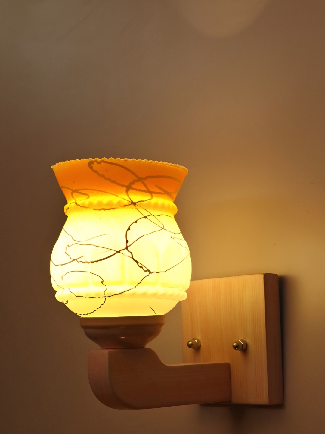 

Afast Yellow & White Glass Wall Lamp, Multi