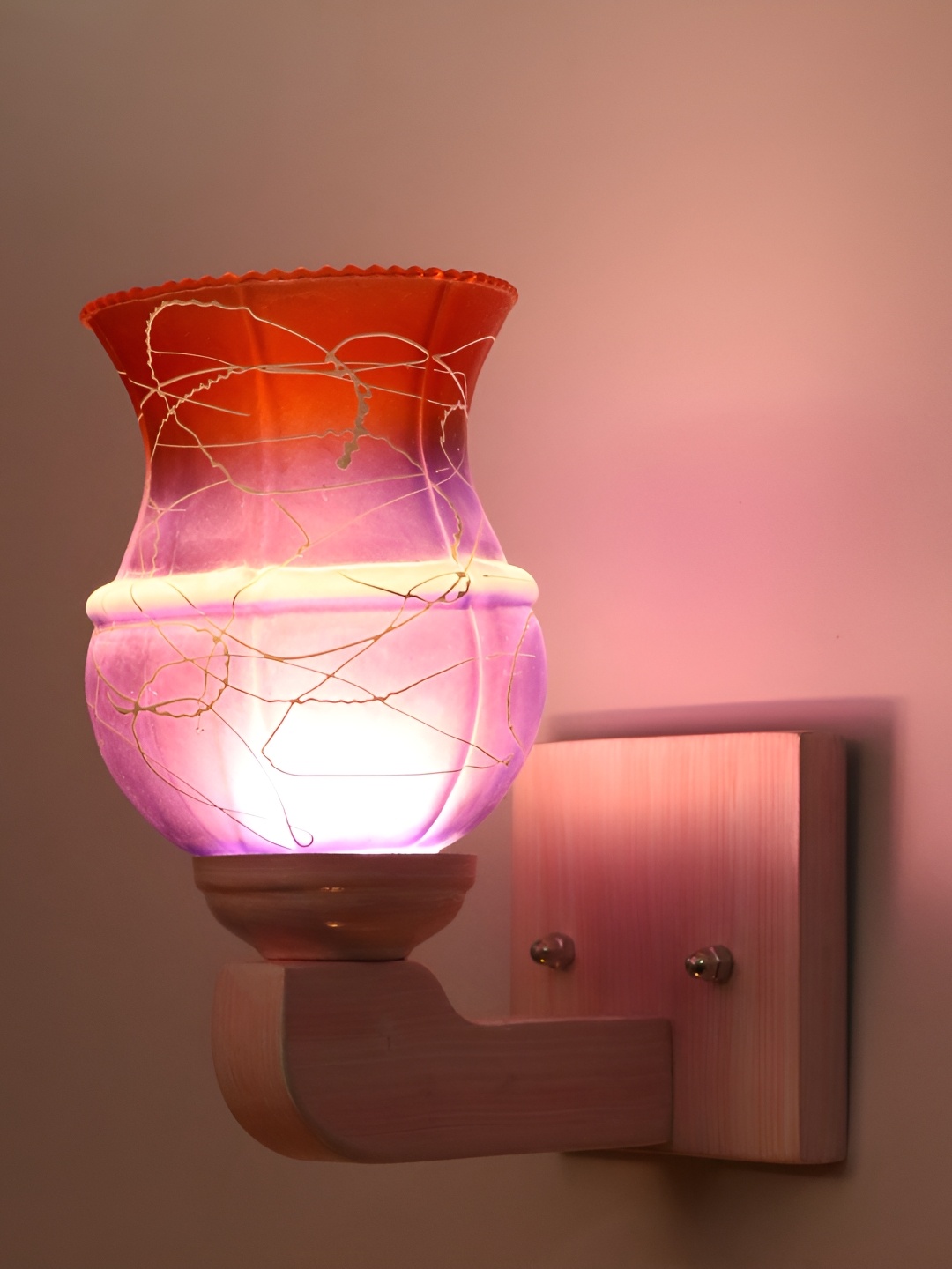 

Afast Purple & Red Glass Textured Contemporary Wall Lamp