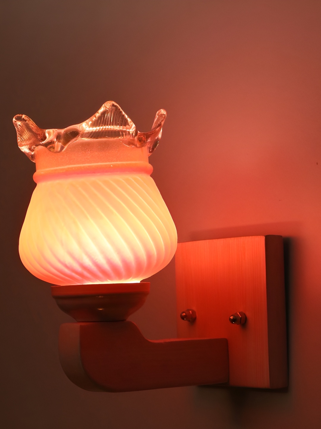 

Afast Pink Cylinder Glass Wall Lamp