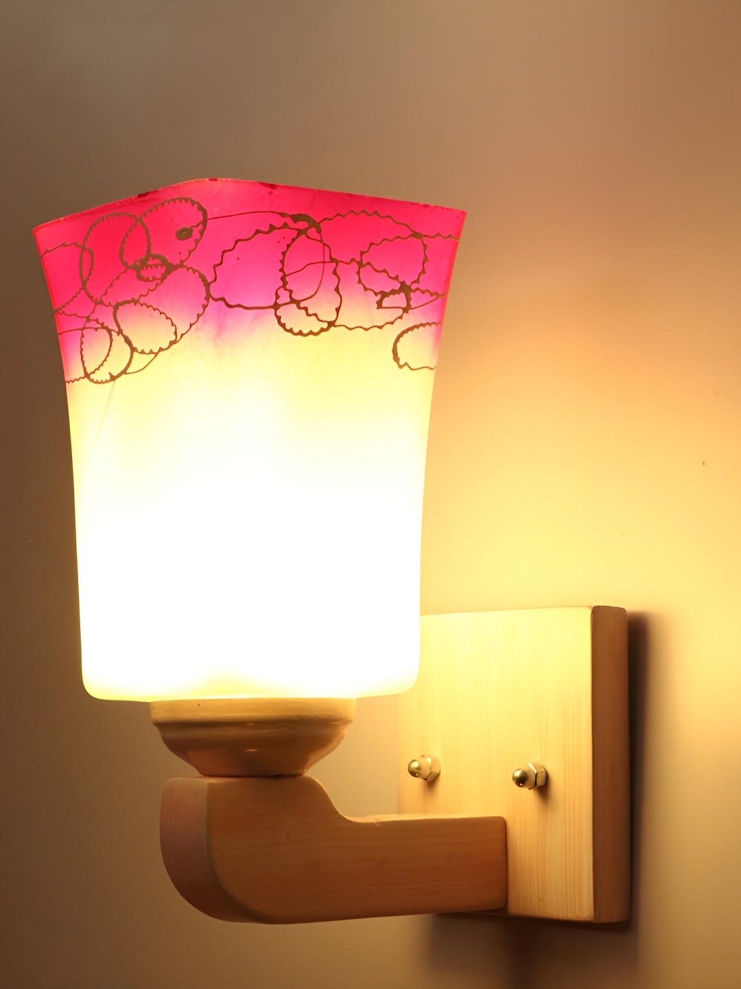 

Afast White & Pink Glass Wall Lamp