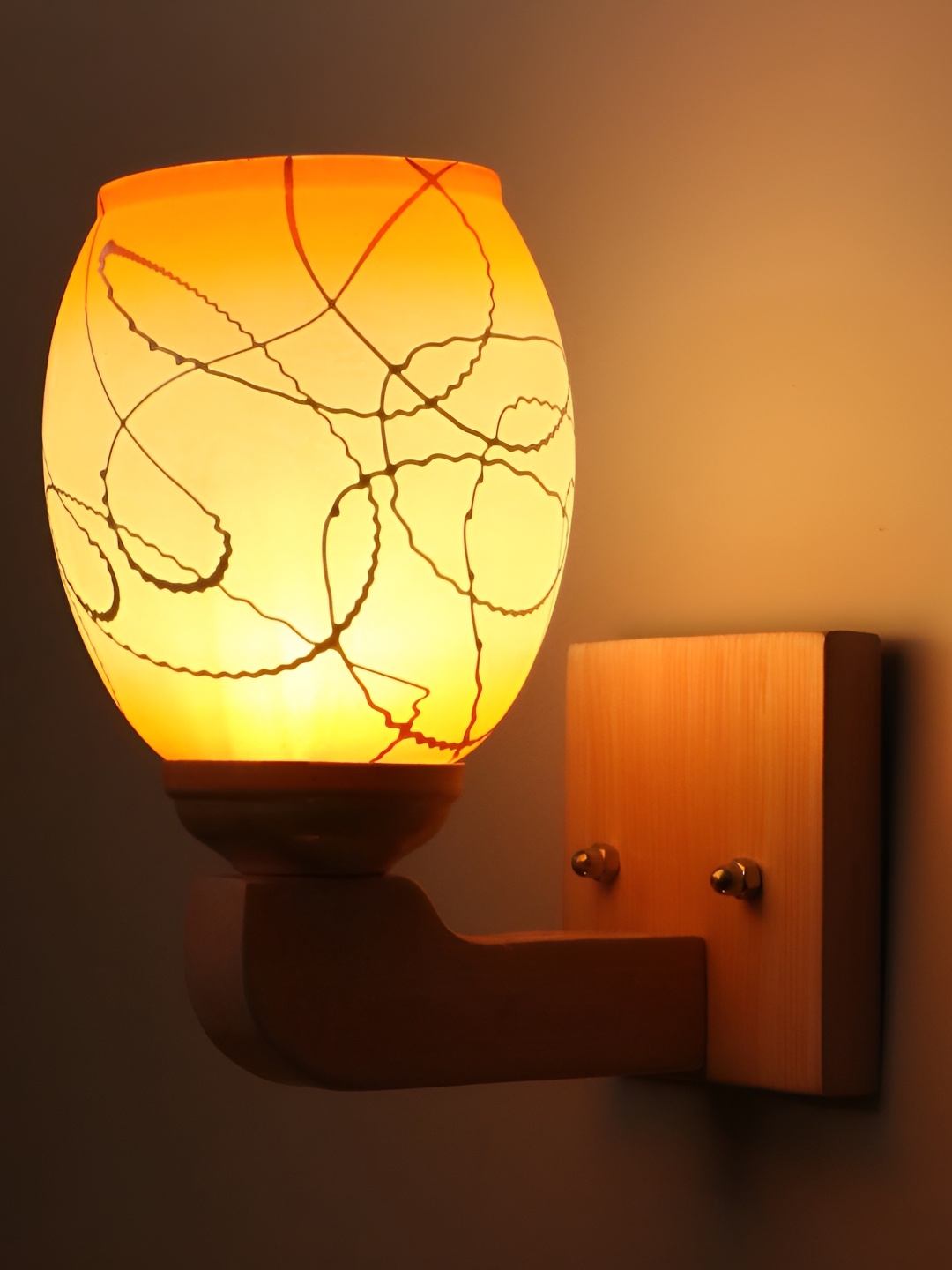 

Afast White & Orange Glass Wall Lamp