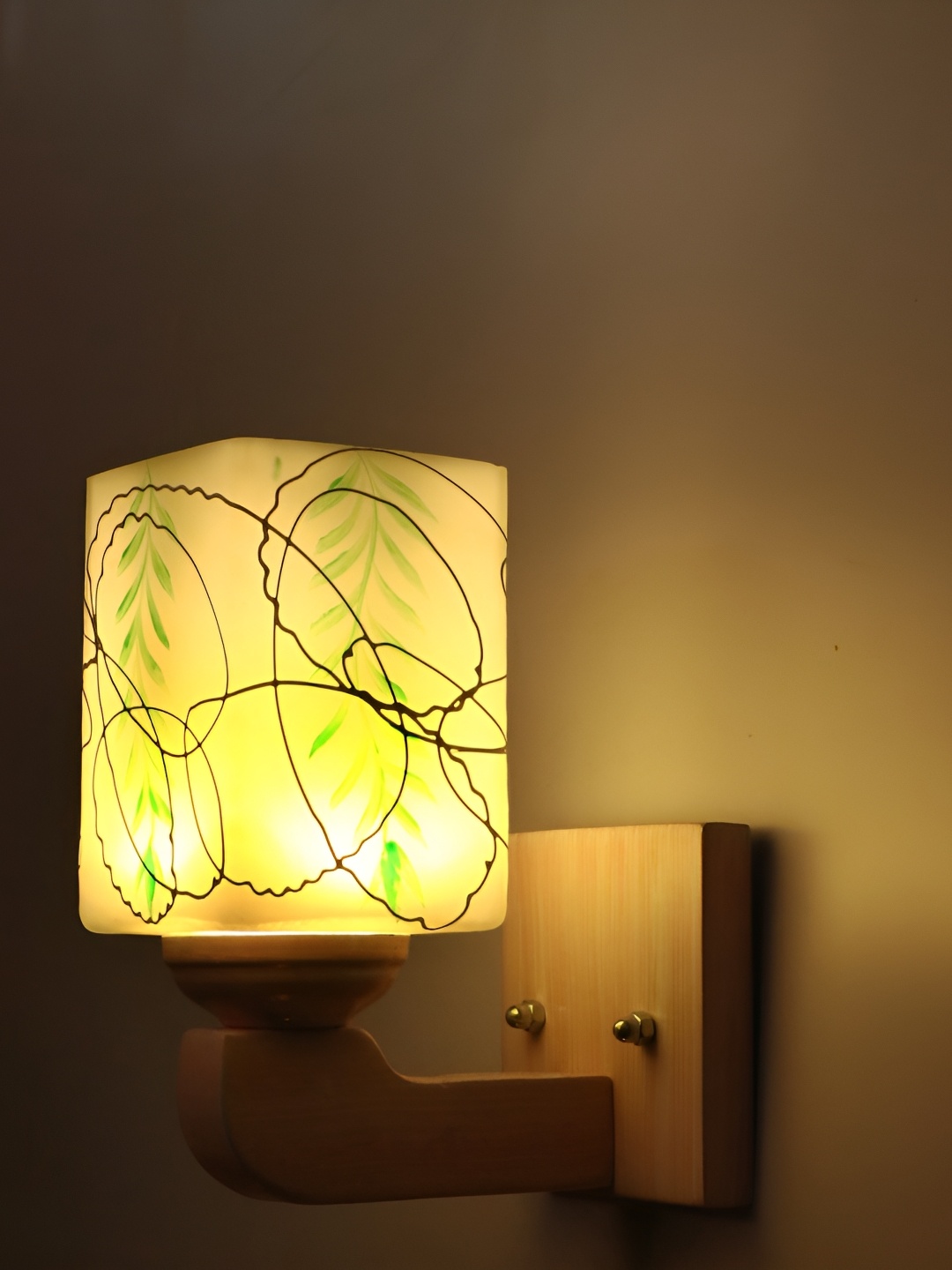 

Afast White Cylinder Glass Wall Lamp, Multi