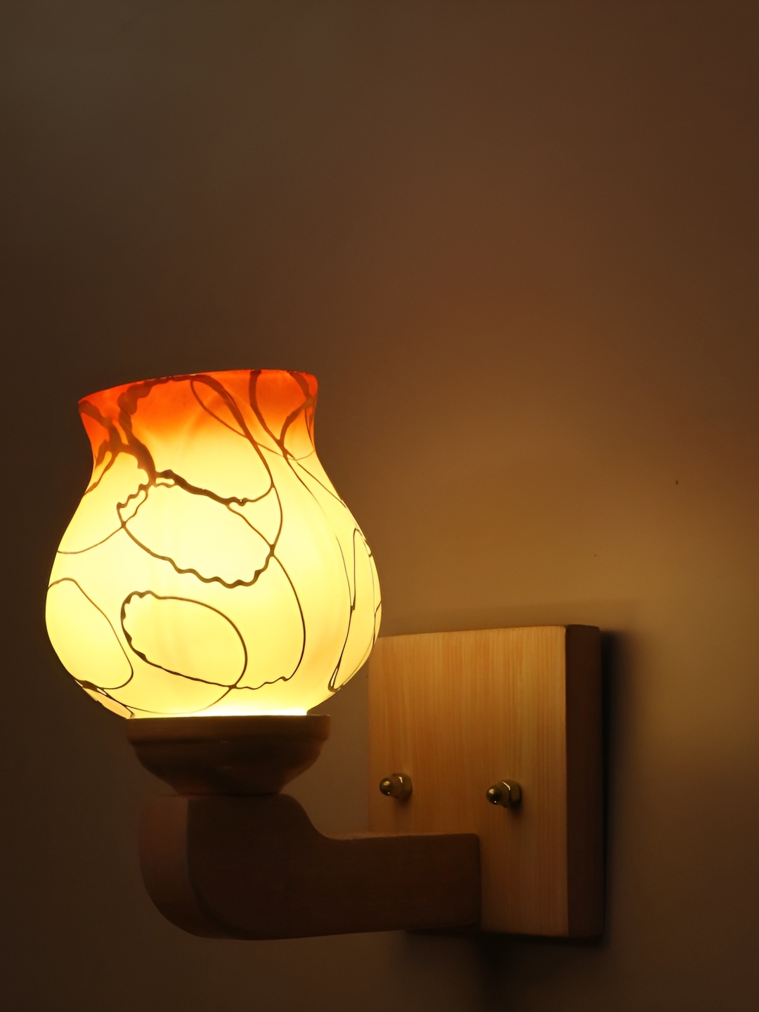 

Afast Orange White Glass Contemporary Textured Wall Lamp