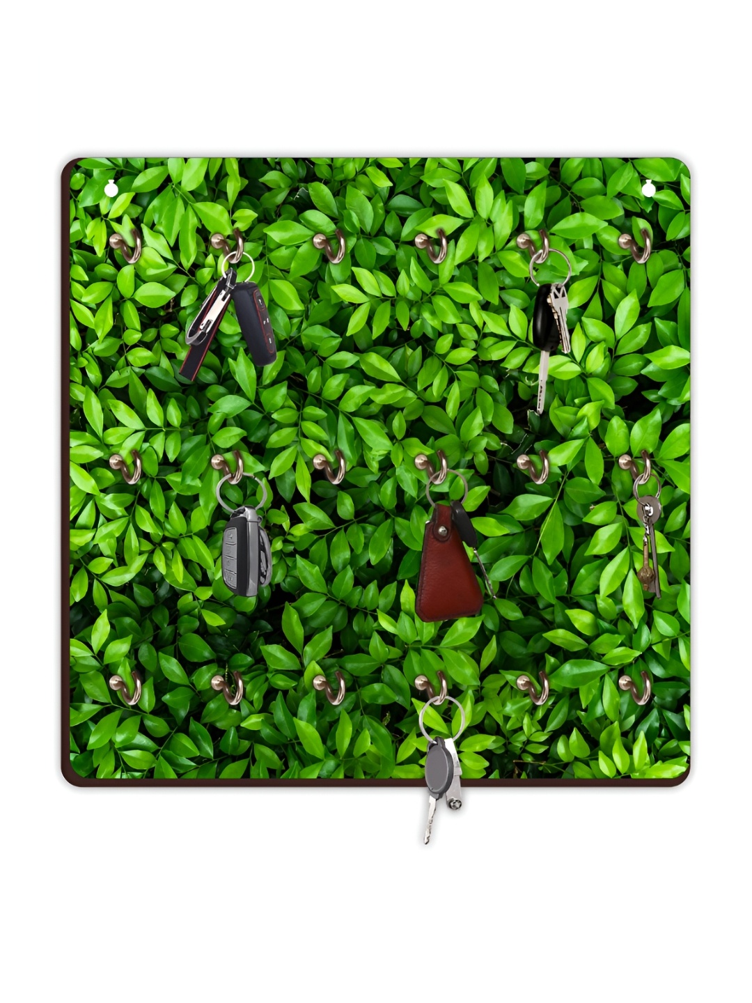 

CVANU Green Printed Wooden 18 Hooks Key Holders