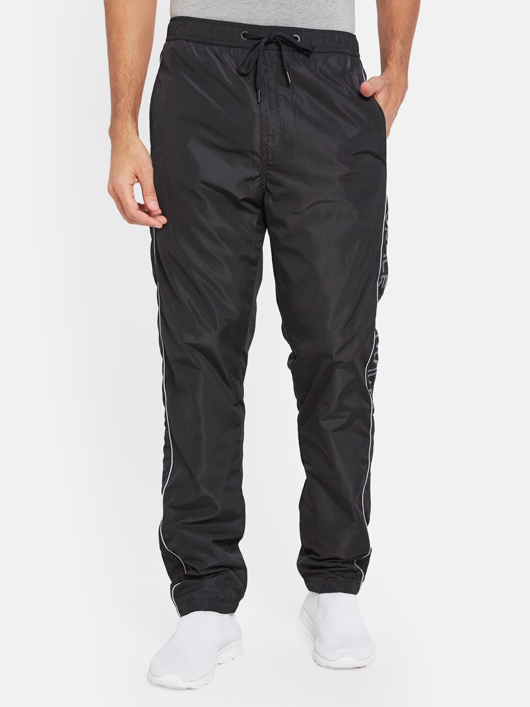 

Octave Aw23 Cotton Mid Rise Sports Track Pant, Black