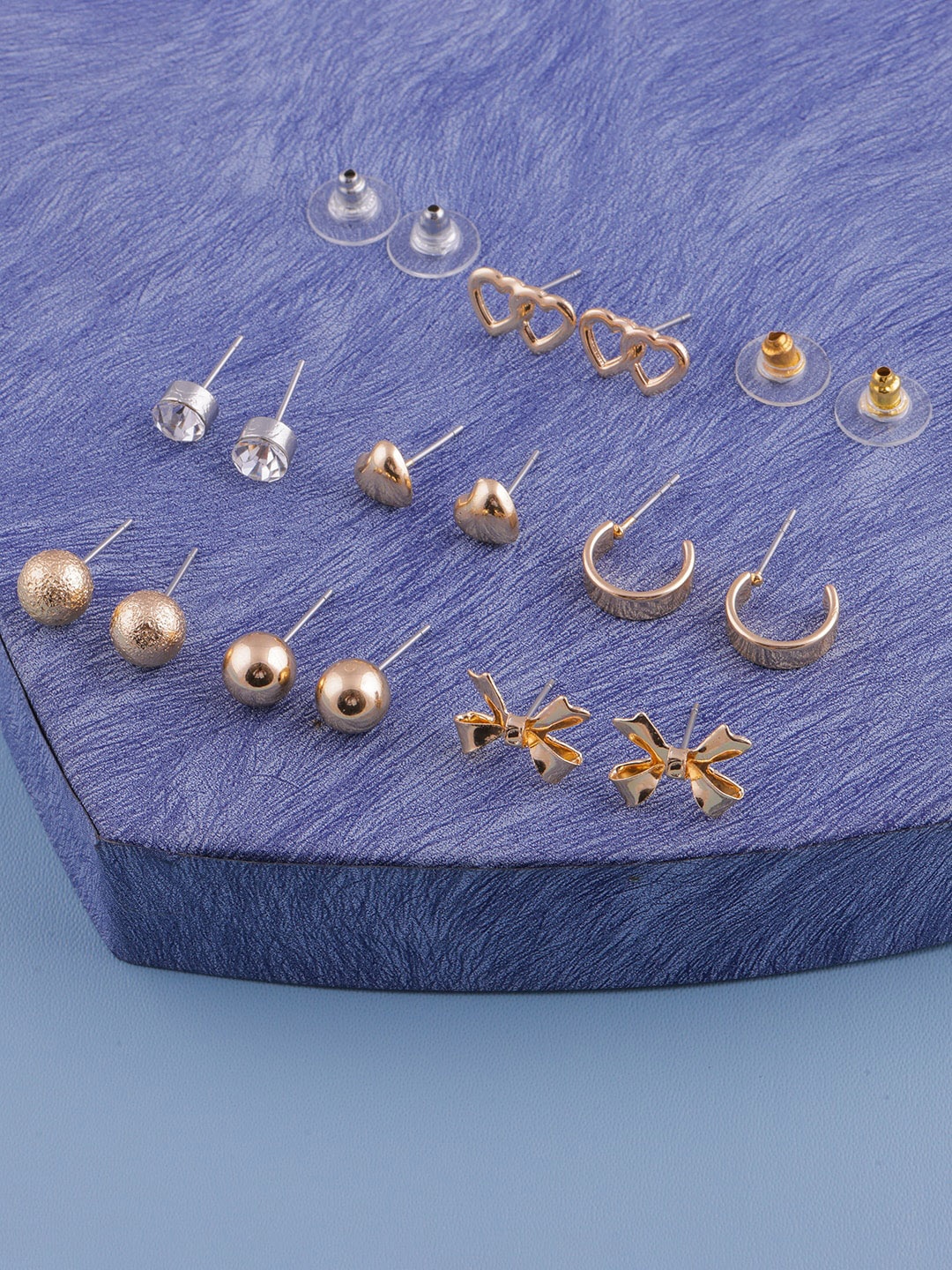 

DressBerry Set Of 7 Classic Stud Earrings, Multi