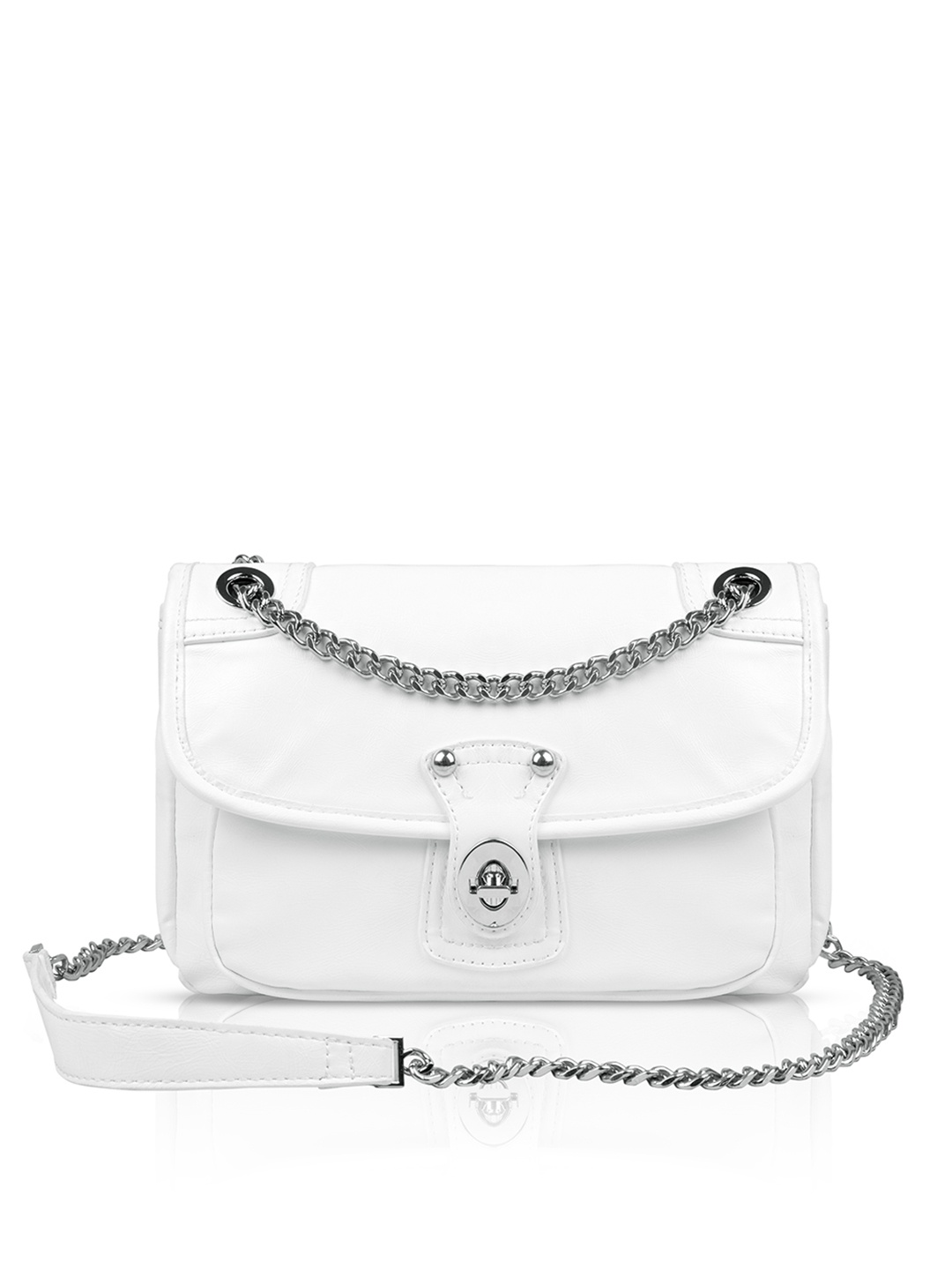 

Angeline Structured Sling Bag, White