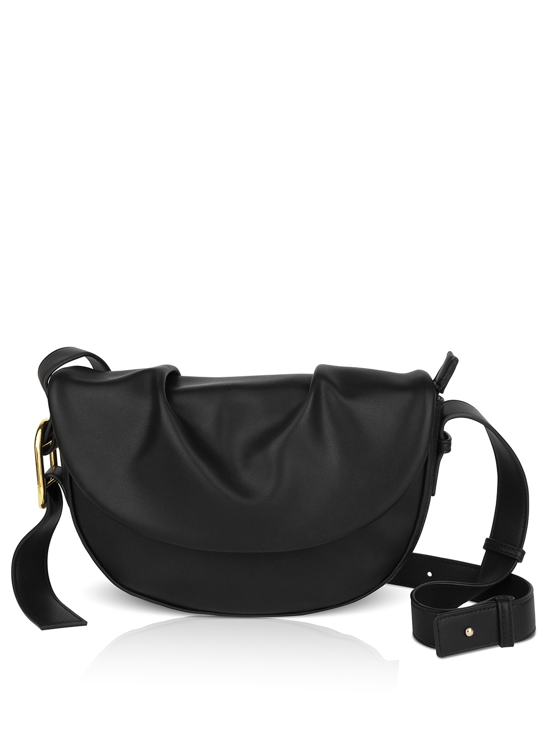 

Angeline Structured Sling Bag, Black