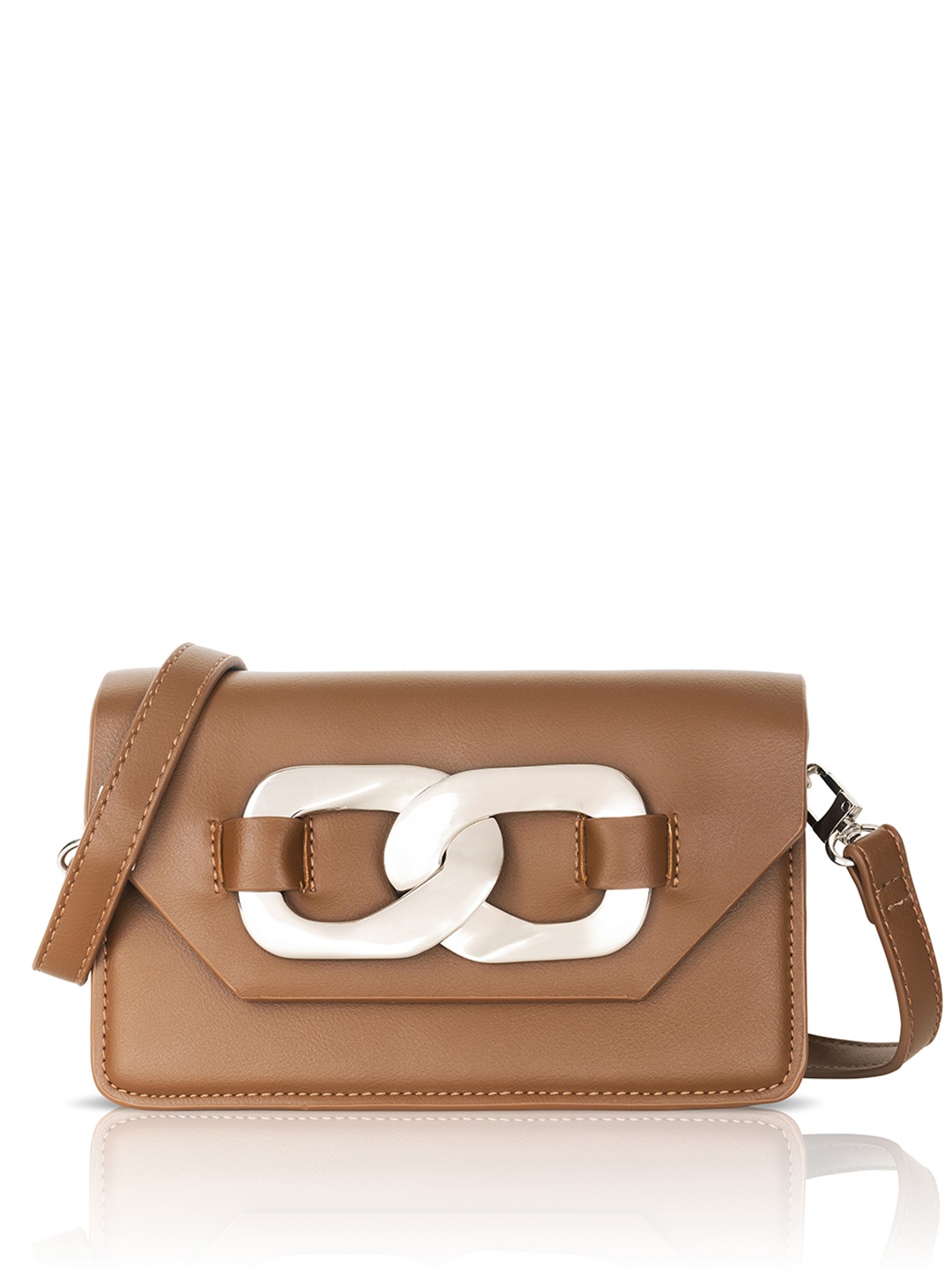 

Angeline Structured Sling Bag, Brown