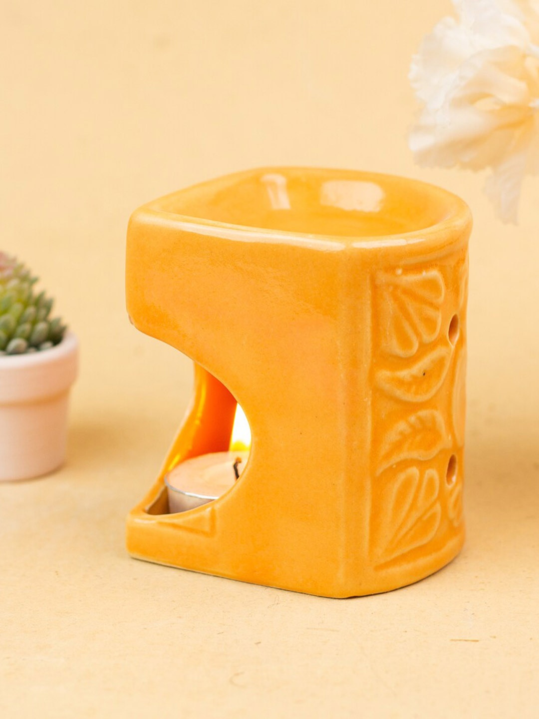 

AuraDecor Orange Ceramic Burner Drop Shape Aroma Oil Diffuser