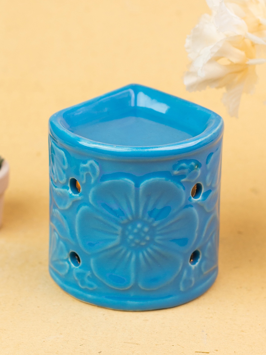 

AuraDecor Blue Ceramic Burner Drop Shape Aroma Oil Diffuser