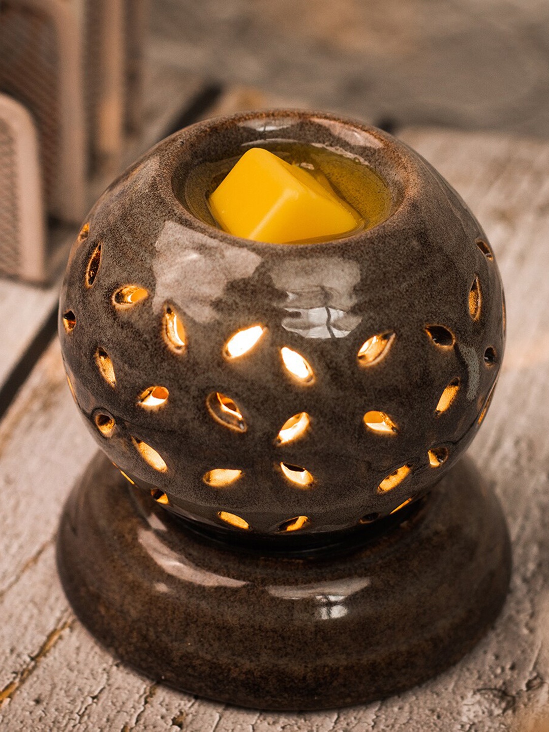 AuraDecor Brown Scented Aroma Therapy Electric Diffuser Set