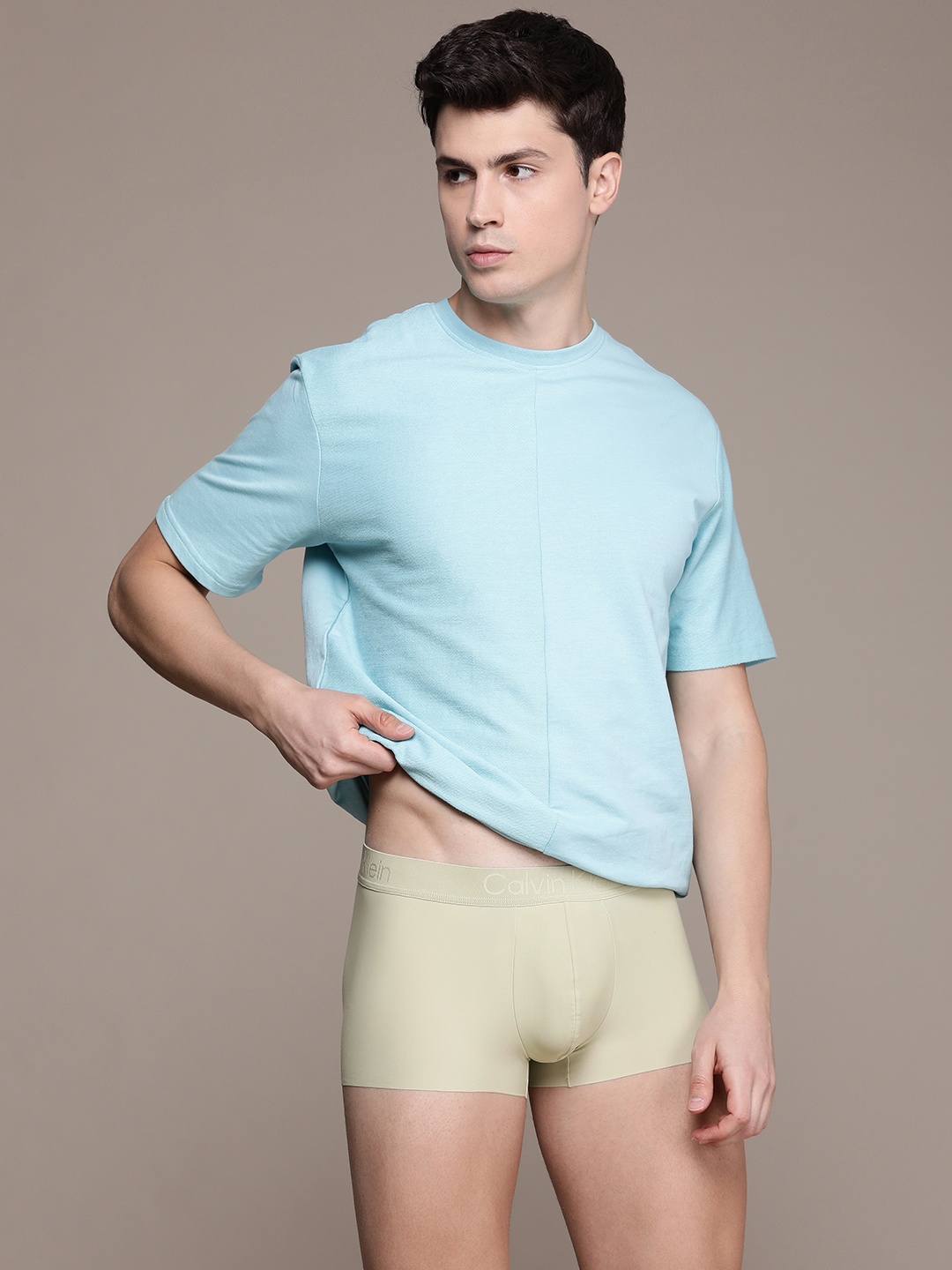 

Calvin Klein Underwear Men Low Rise Trunk NB3634LL5-LL5-MOSS GREY, Green