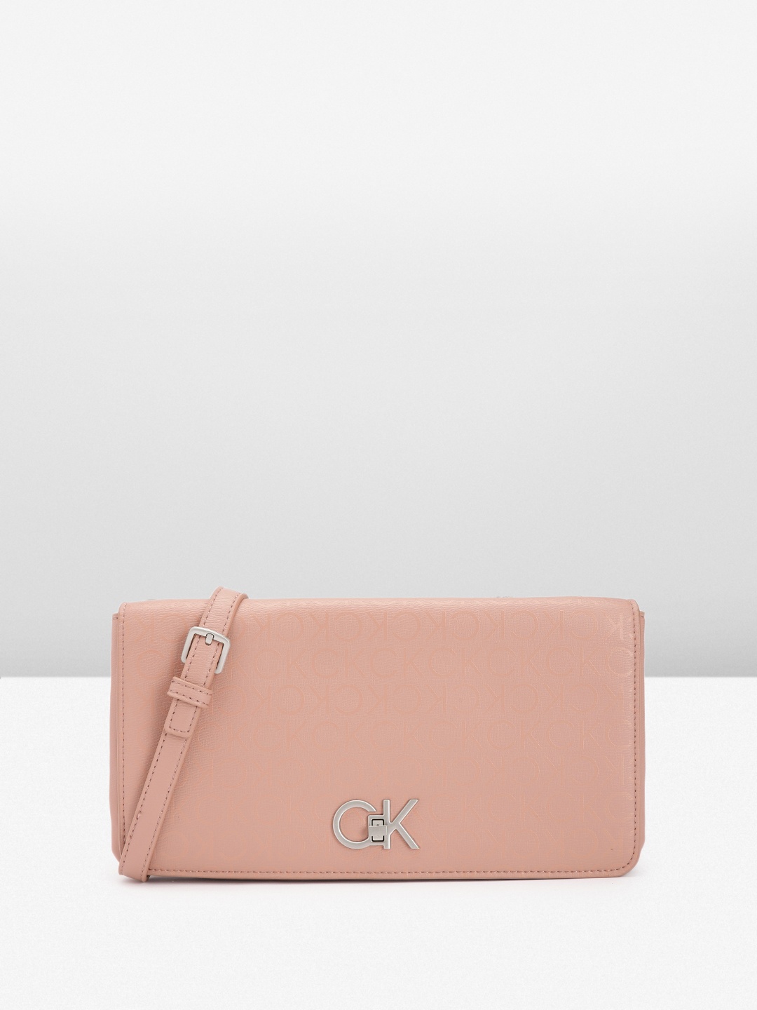 

Calvin Klein Brand Logo Sling Bag, Rose