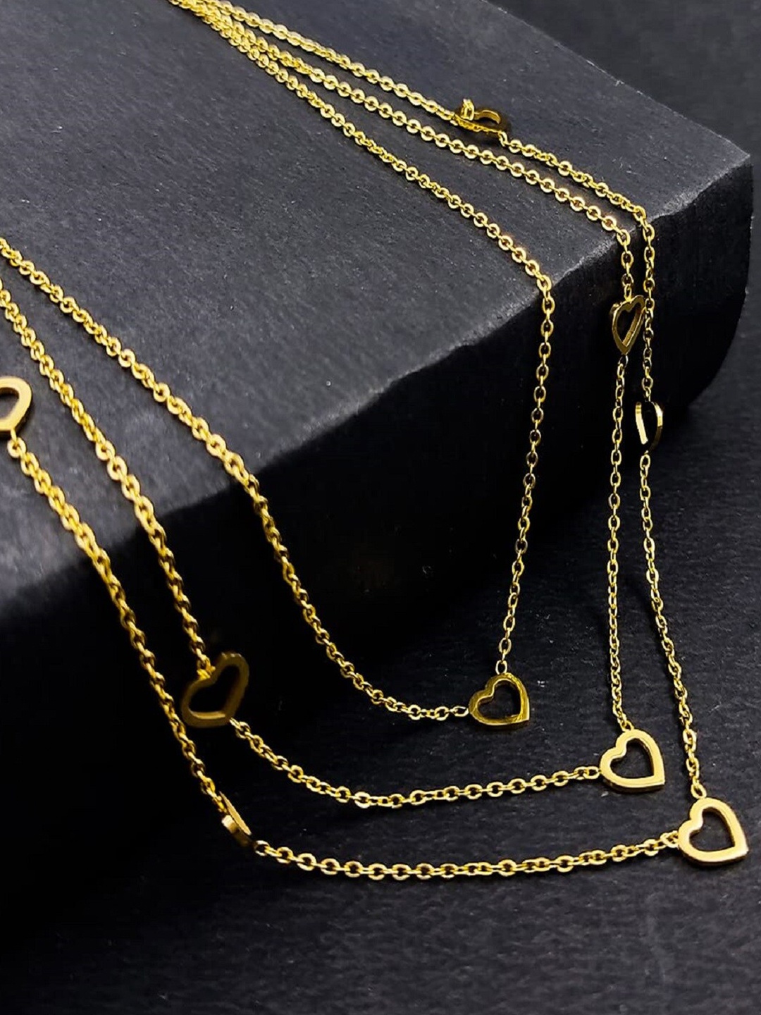 

OOMPH Multi Layered Necklace, Gold