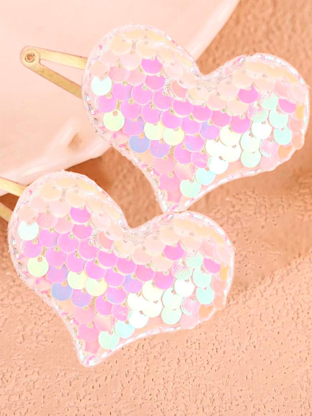 

OOMPH Set of 2 Embellished Tic Tac Hair Clip, Pink