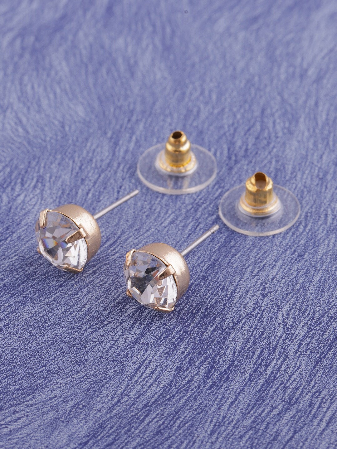 

DressBerry Set Of 9 Gold-Plated Stones & Beads-Studded Classic Studs Earrings