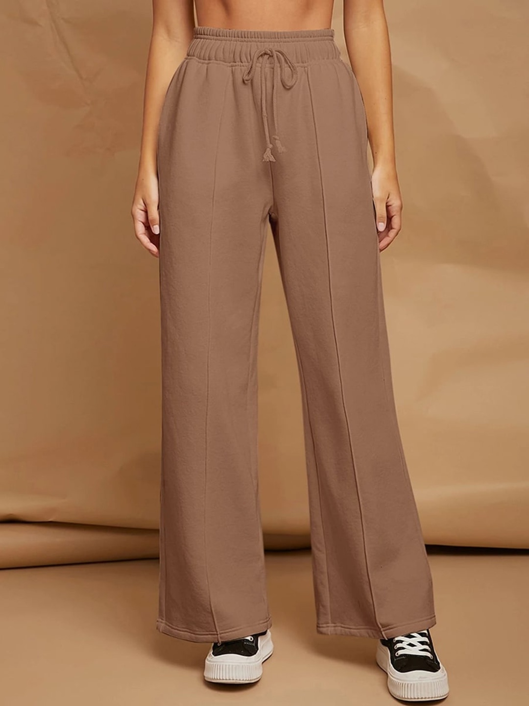 

TABADTOD Women Relaxed Oversized Pleated Wide Leg Trousers, Brown
