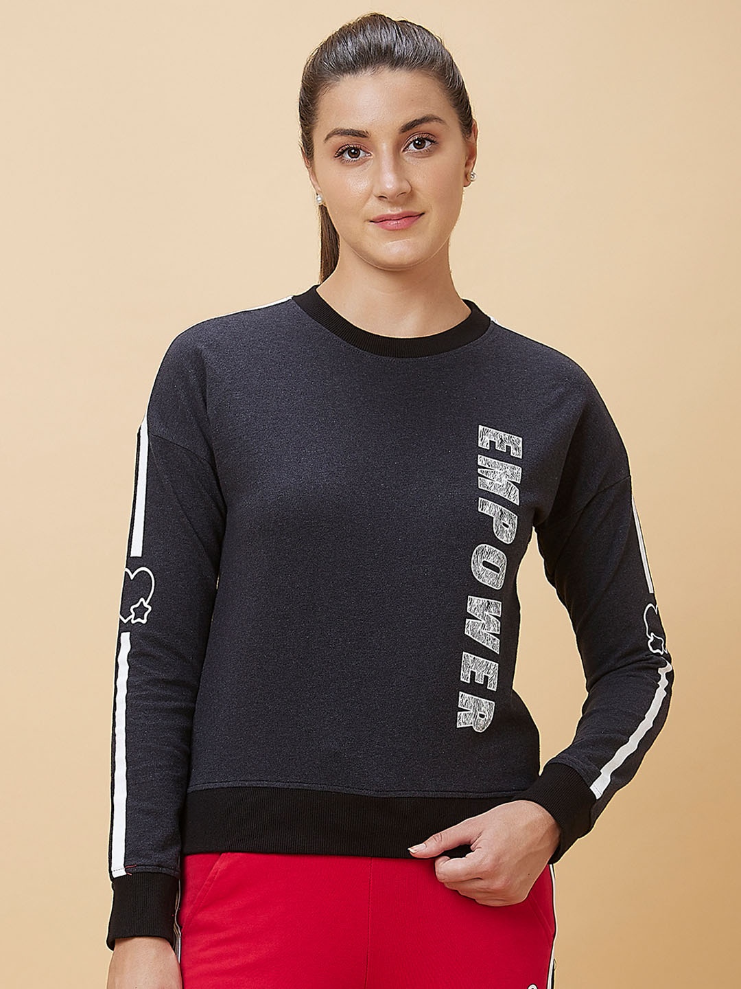 

Being Human Typography Printed Round Neck Pullover Sweatshirt, Grey