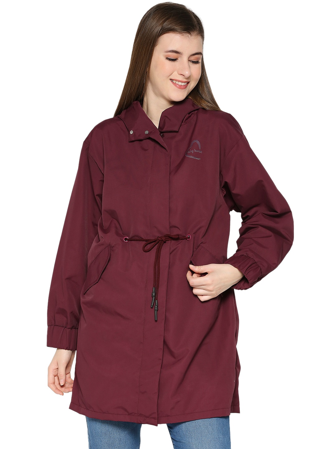 

Being Human Hooded Cotton Tailored Jacket, Maroon