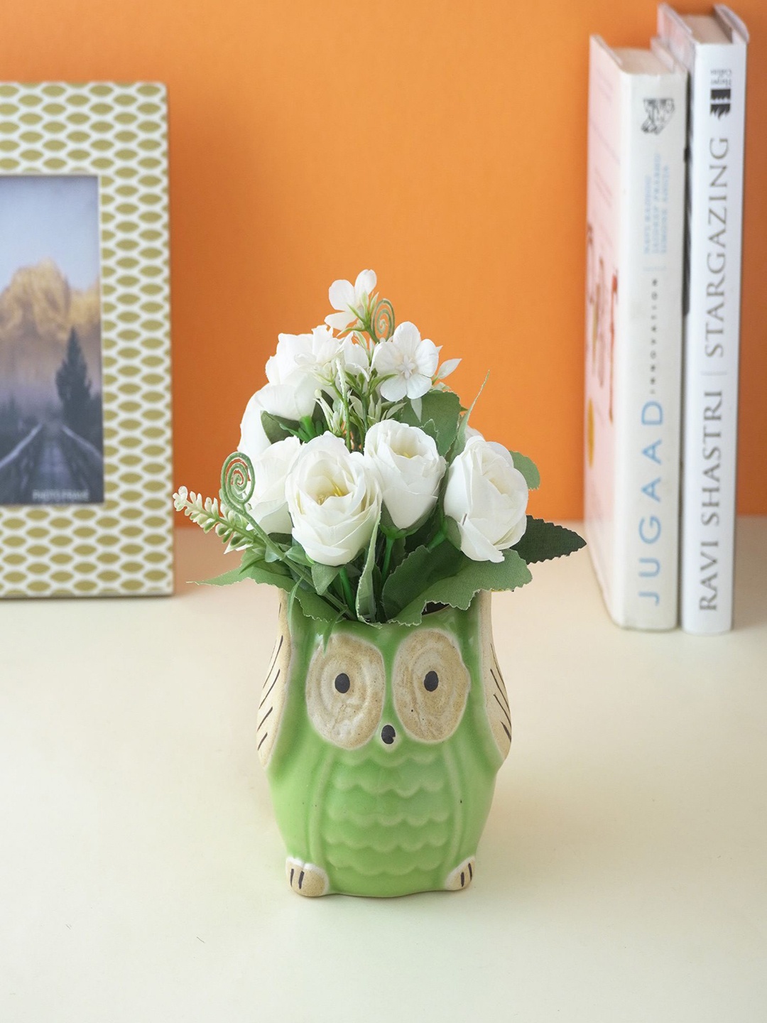 

The Decor Mart Green Textured Ceramic Owl Planter