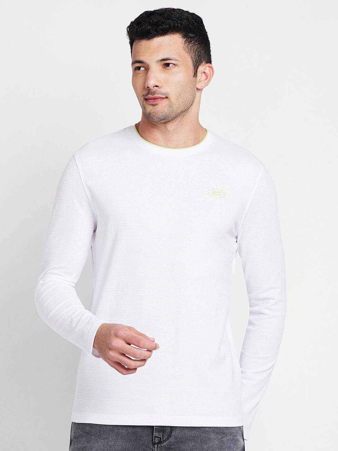 

Being Human Self Design Round Neck Casual T-shirt, White