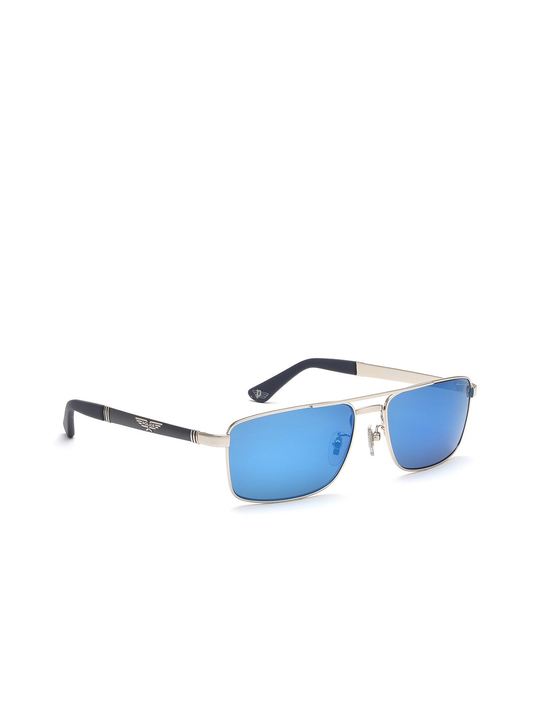 

Police Men Rectangle Sunglasses With UV Protected Lens, Blue