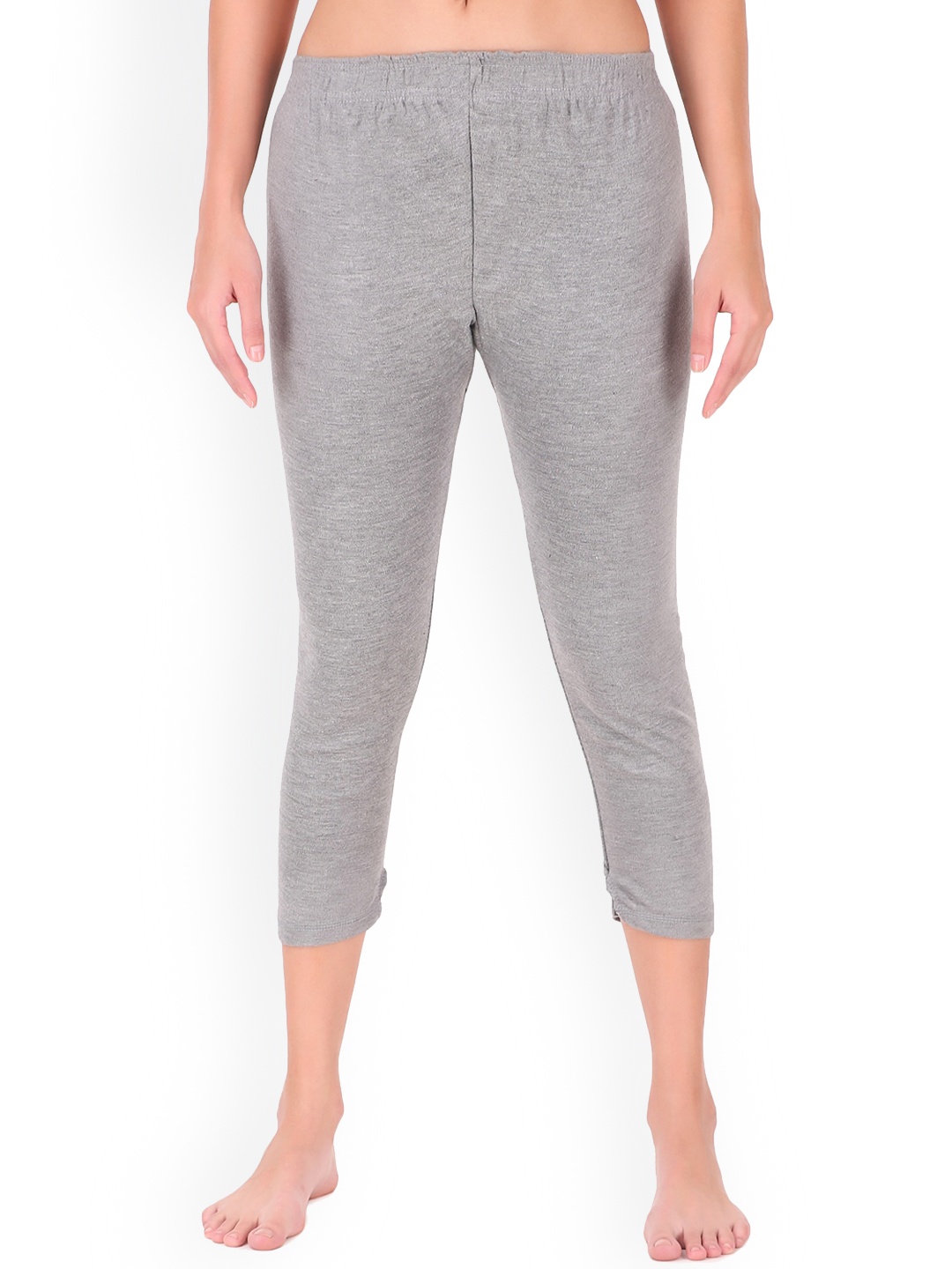 

UZARUS Women Cotton Thermal Bottoms, Grey melange