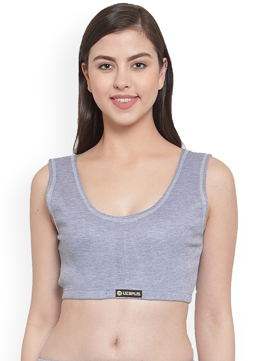 

UZARUS Scoop Neck Cotton Thermal Tops, Blue