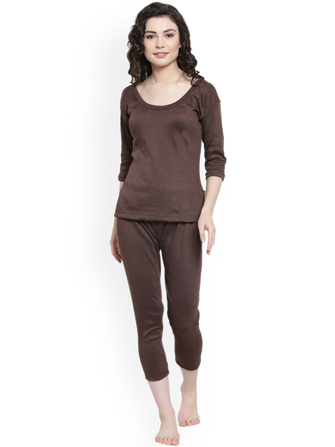 

UZARUS Self-Design Cotton Thermal Set, Coffee brown