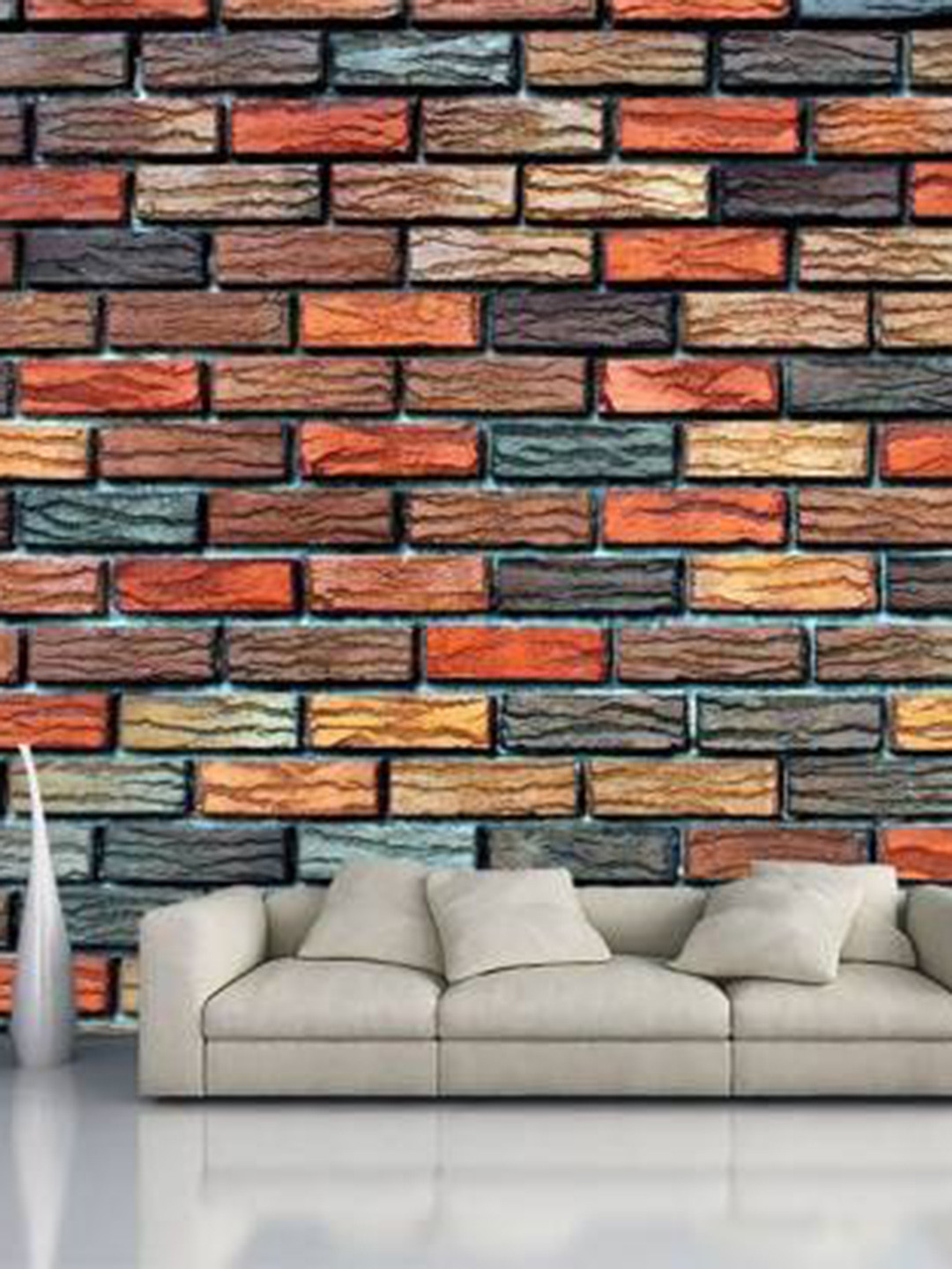 

KAAF Red & Yellow Printed Self-Adhesive Wallpaper