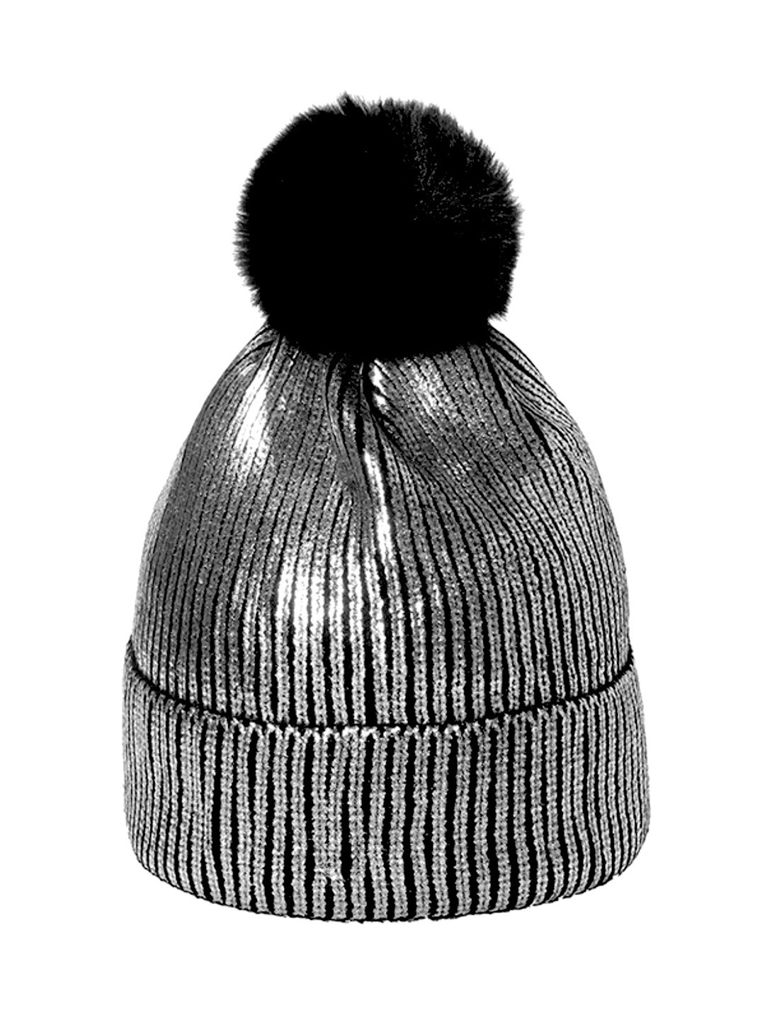 

TIPY TIPY TAP Unisex Striped Woollen Beanie, Silver