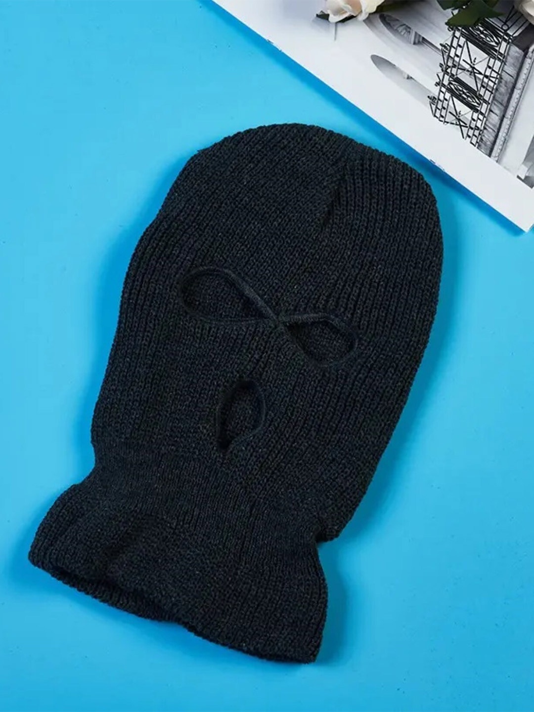 TIPY TIPY TAP Unisex Wool Balaclava, Black