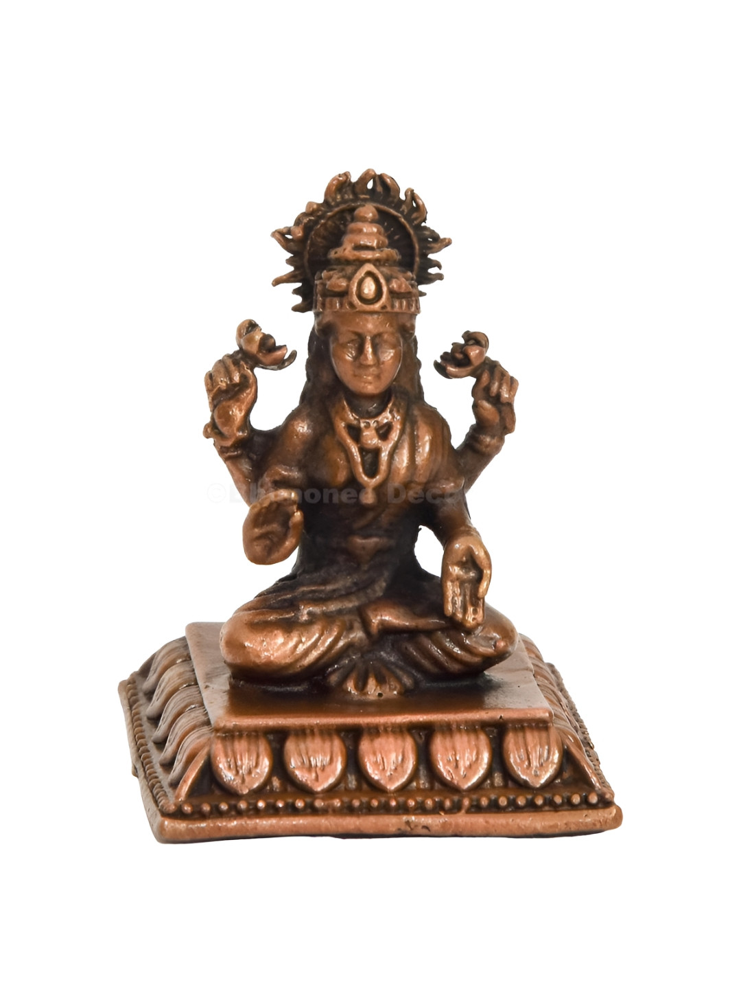 

Bhimonee Decor Copper-Toned &Brown Lakshmi Idol Showpiece