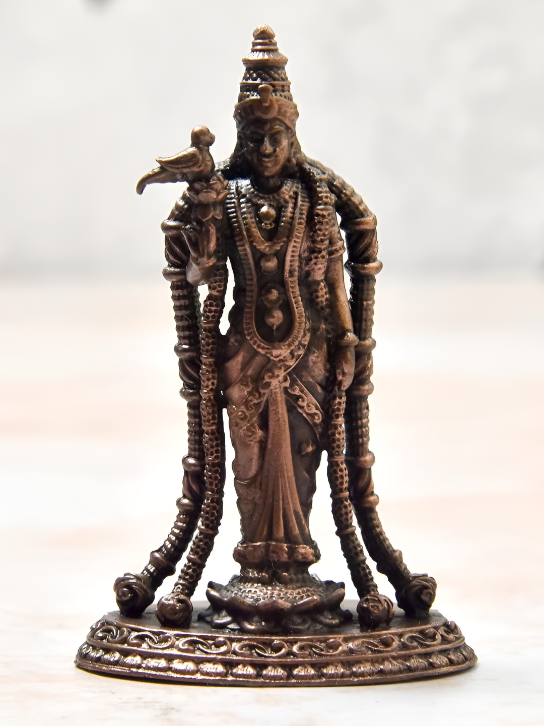 

Bhimonee Decor Copper-Toned& Brown Meenakshi Devi Idol Showpiece