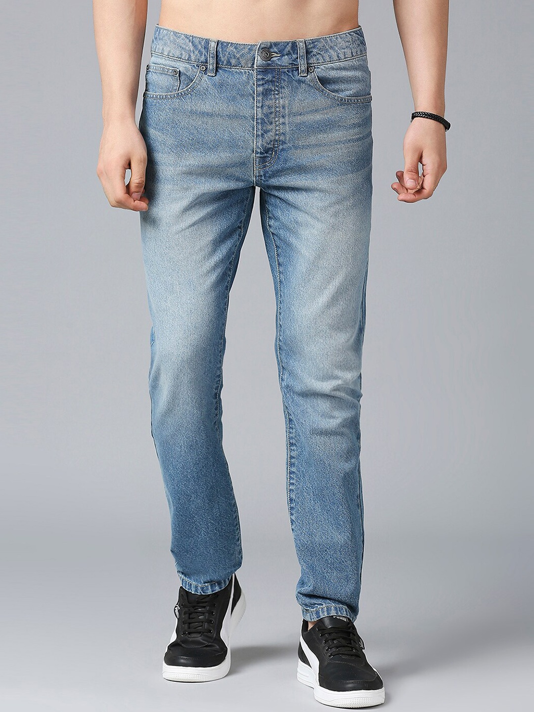 

Roadster Men Blue Mid Rise Slim Fit Clean Look Light Fade Cotton Jeans